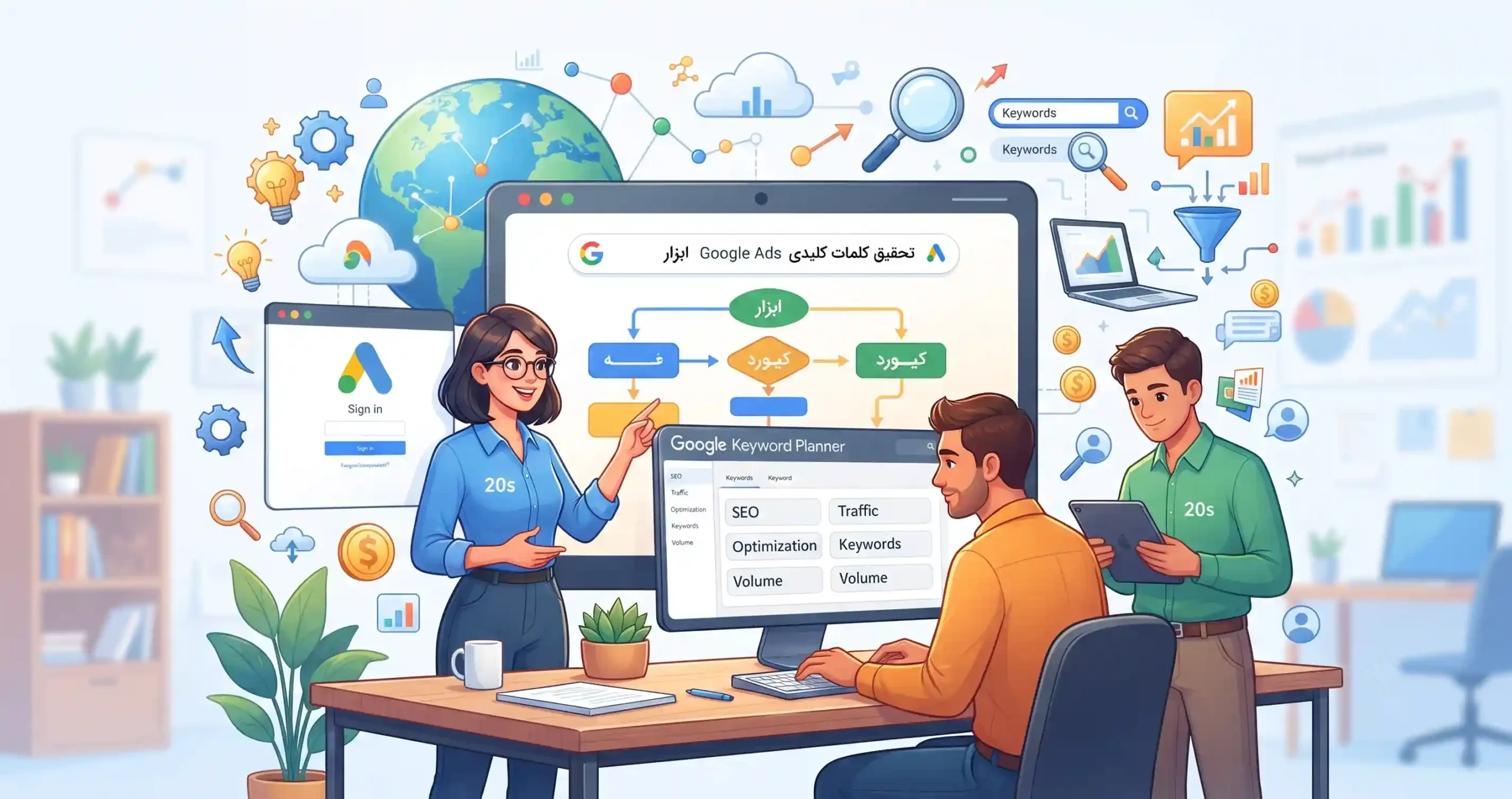 🔍 گام به گام آموزش راهاندازی و دسترسی به ابزار کیورد ریسرچ گوگل