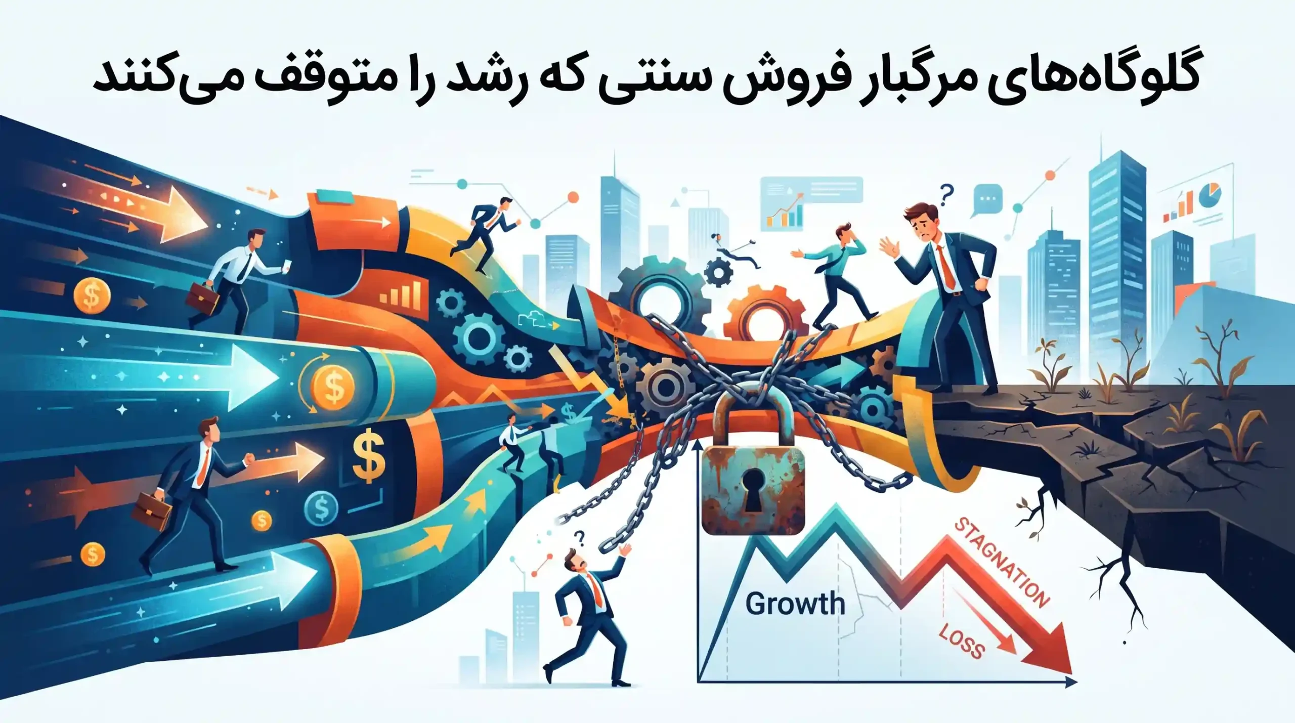 🛑 گلوگاههای مرگبار فروش سنتی که رشد را متوقف میکنند