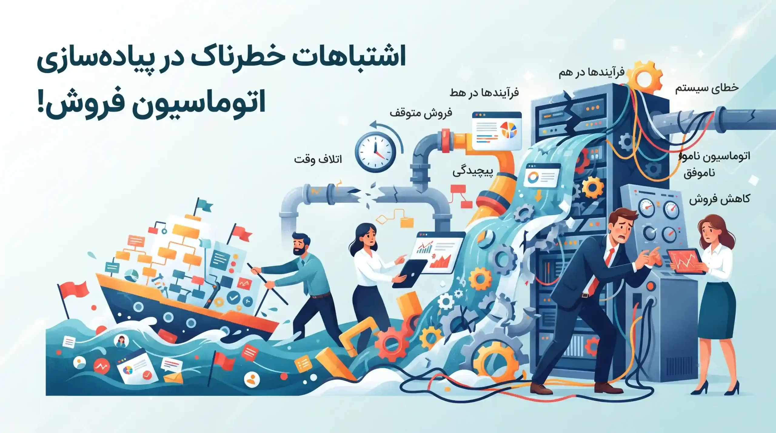 ⚠️ اشتباهات خطرناک در پیادهسازی اتوماسیون فروش