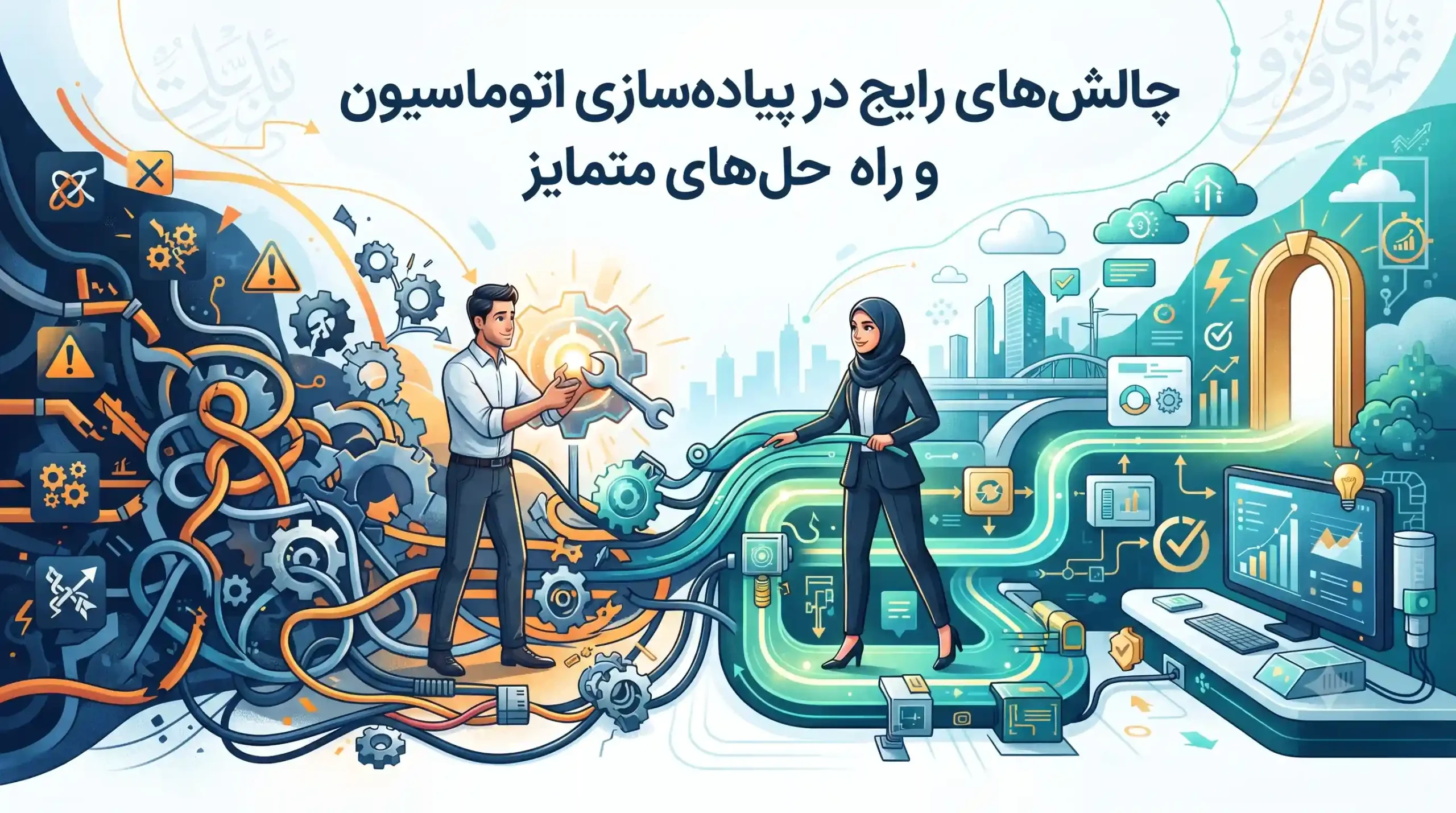⚠️ چالشهای رایج در پیادهسازی اتوماسیون و راهحلهای متمایز