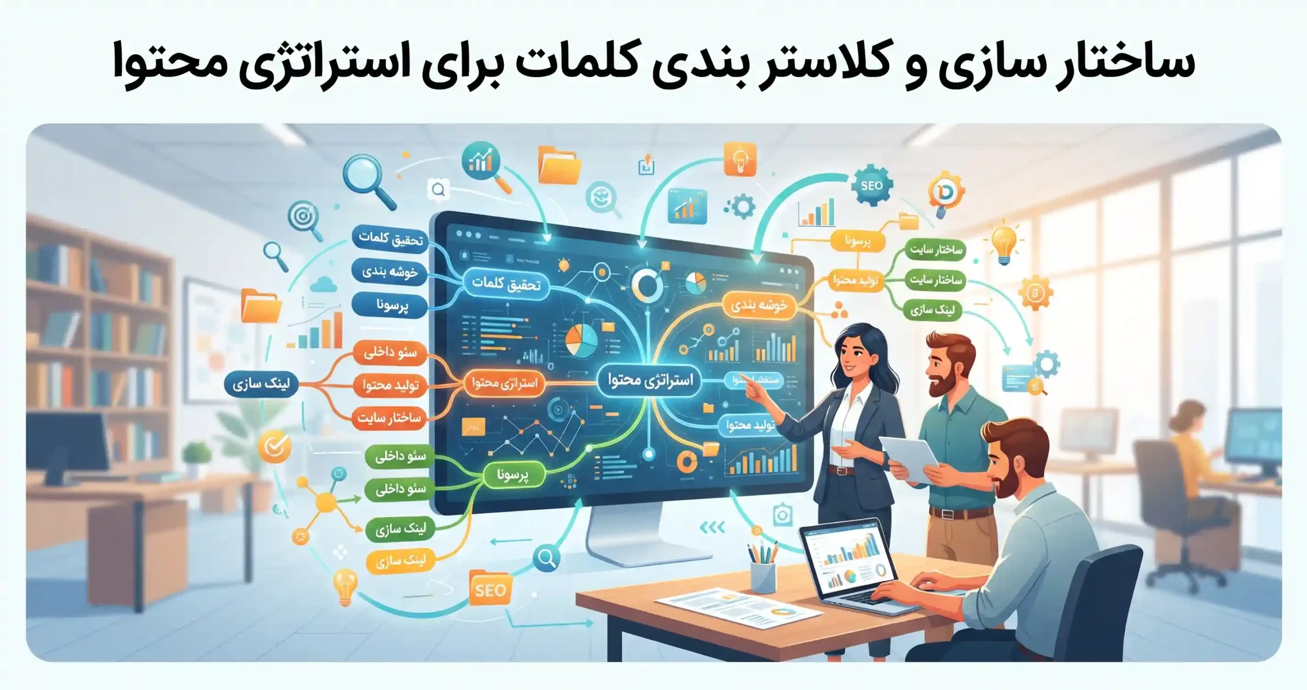 🗺️ ساختار سازی و کلاستر بندی کلمات برای استراتژی محتوا