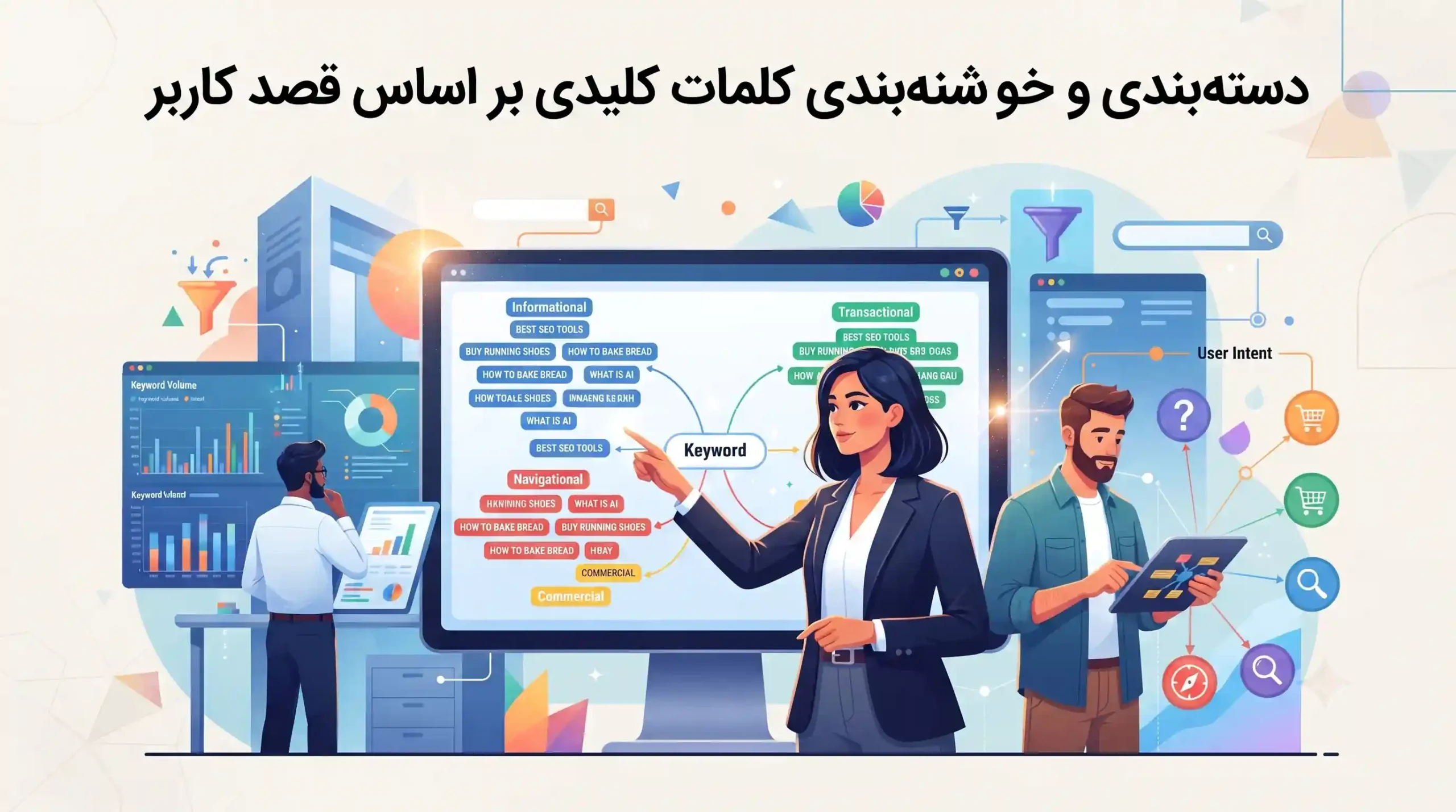 🎯 دستهبندی و خوشهبندی کلمات کلیدی بر اساس قصد کاربر