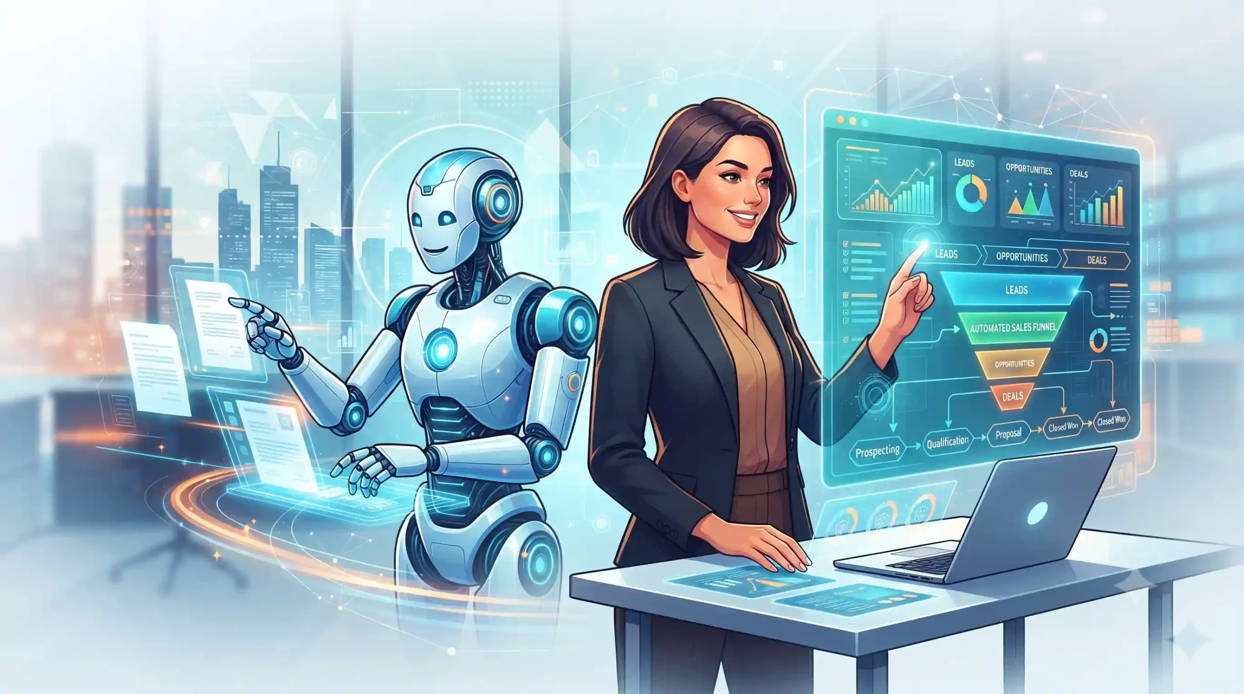 🤖 نقش هوش مصنوعی و رباتها در اتوماسیون سازی فرایندهای فروش