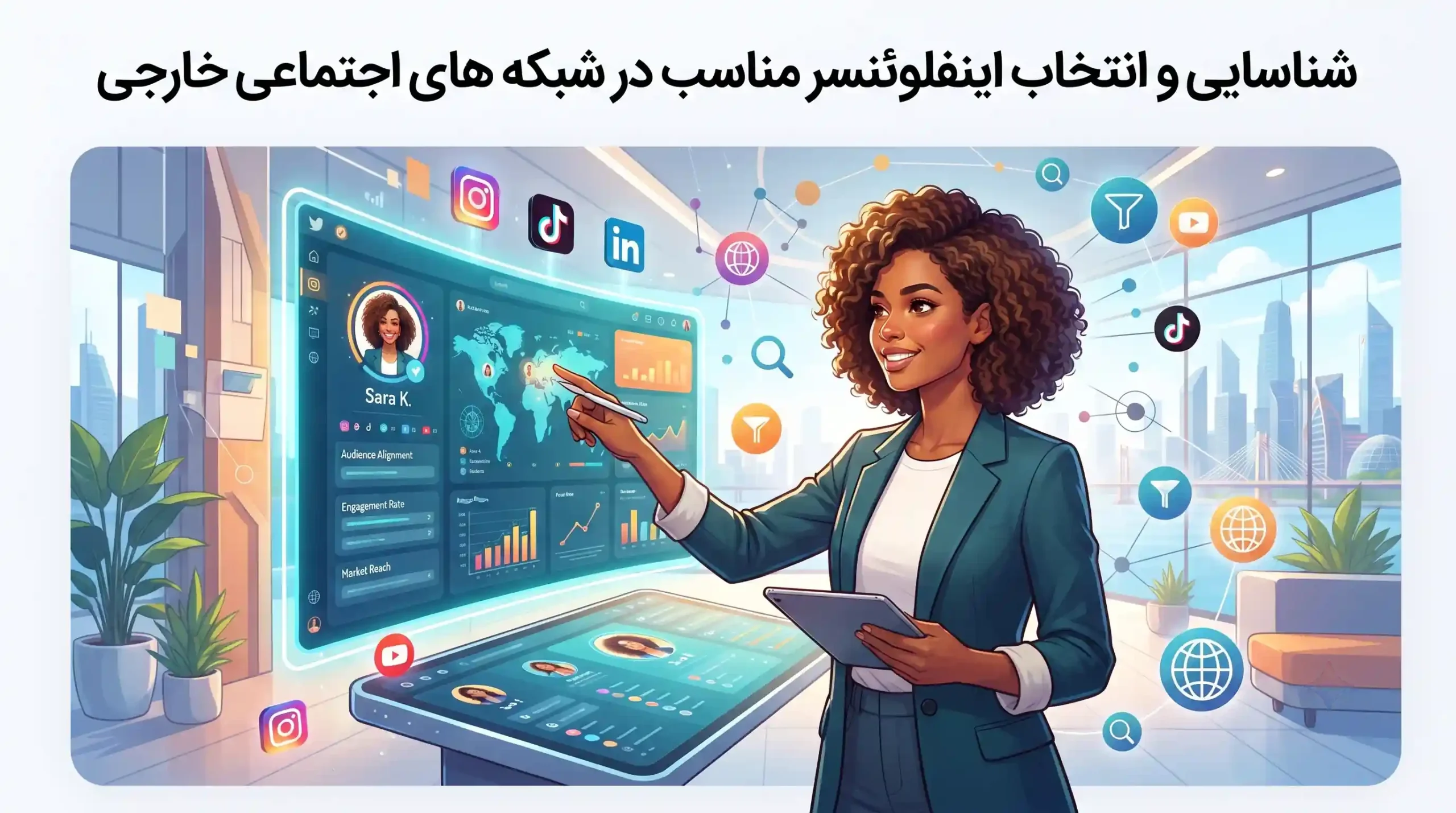 🔍 شناسایی و انتخاب اینفلوئنسر مناسب در شبکه های اجتماعی خارجی