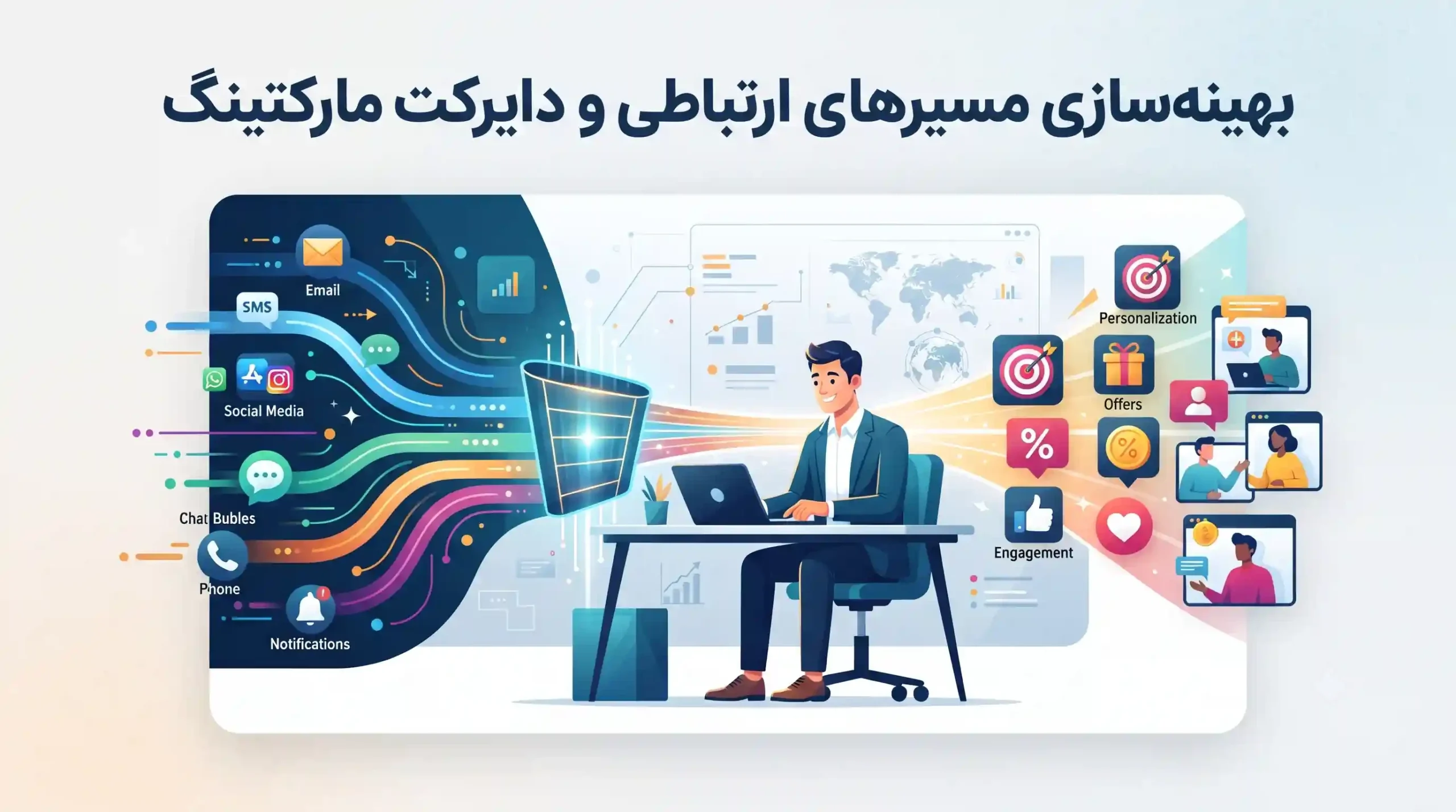 📞 بهینهسازی مسیرهای ارتباطی و دایرکت مارکتینگ