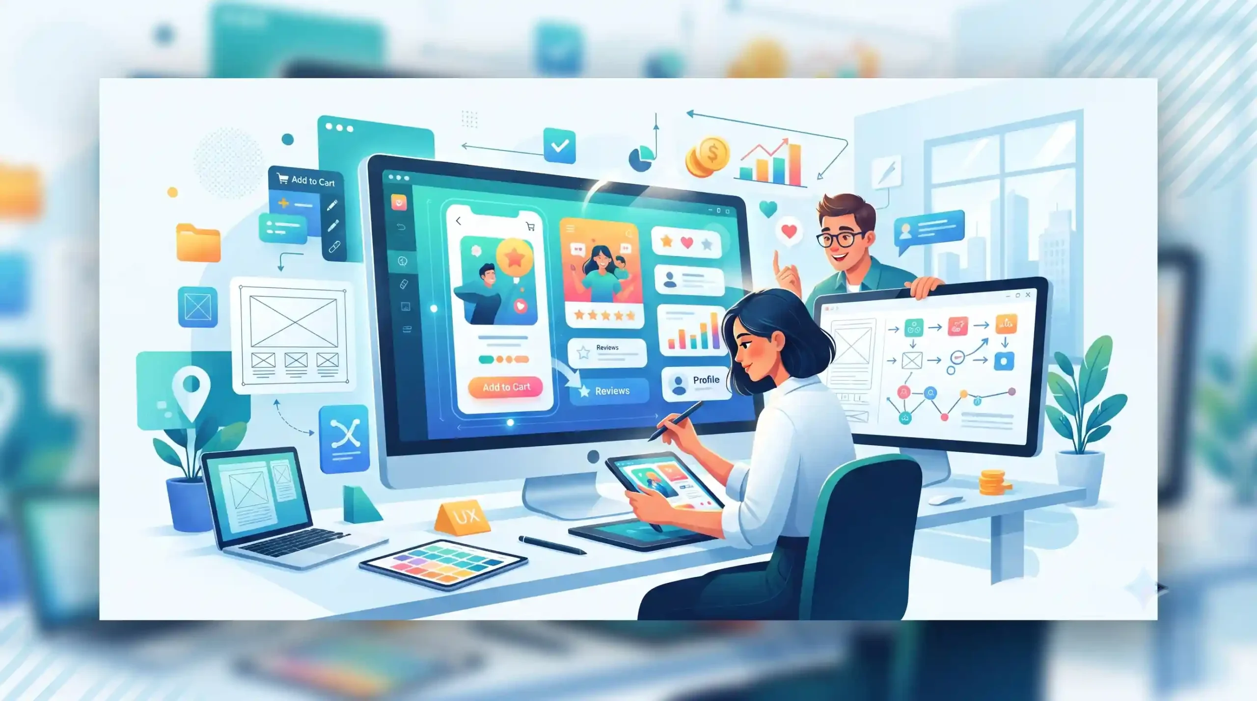 🎨 اصول طراحی رابط کاربری UX و UI جذاب برای جذب مشتریان بیشتر