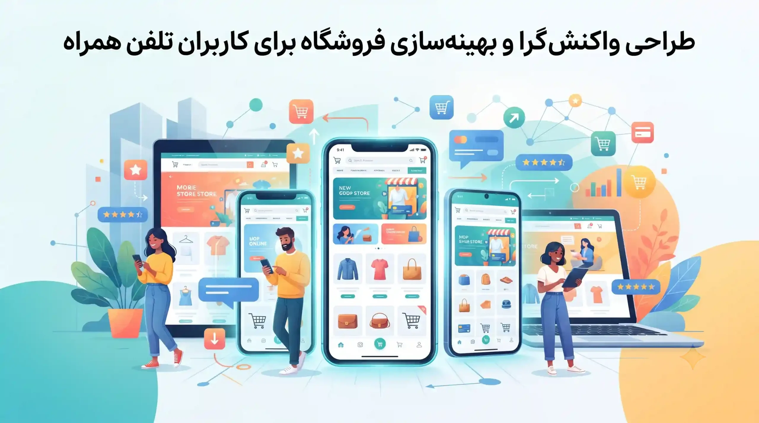 📱 طراحی واکنشگرا و بهینهسازی فروشگاه برای کاربران تلفن همراه