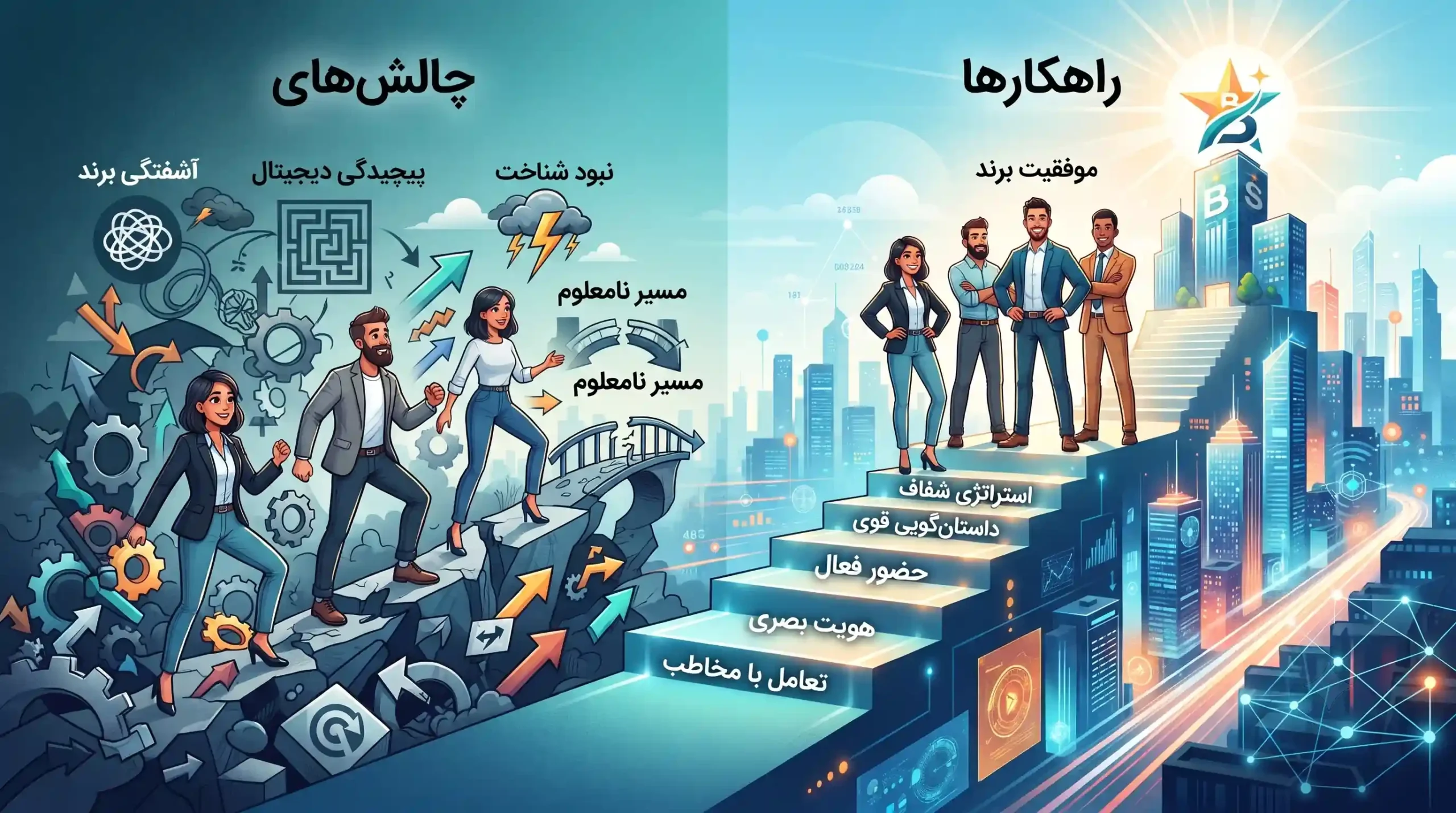 🤝 چالشهای برندسازی دیجیتال برای استارتاپها و راهکارهای عبور از آنها
