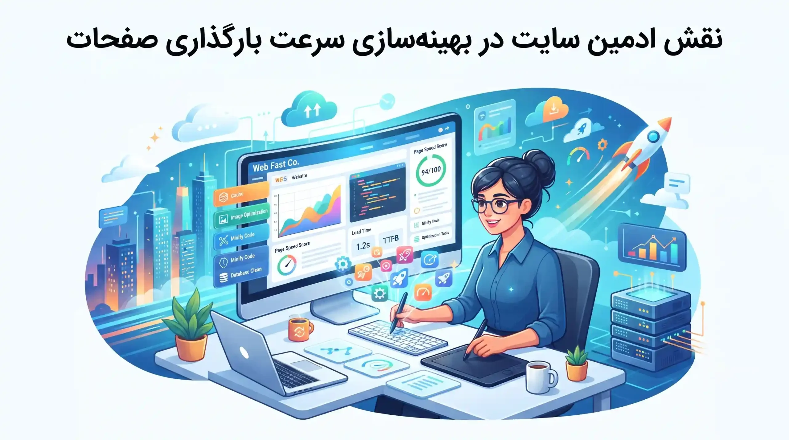 ⚡ نقش ادمین سایت در بهینه‌سازی سرعت و کاهش زمان بارگذاری صفحات
