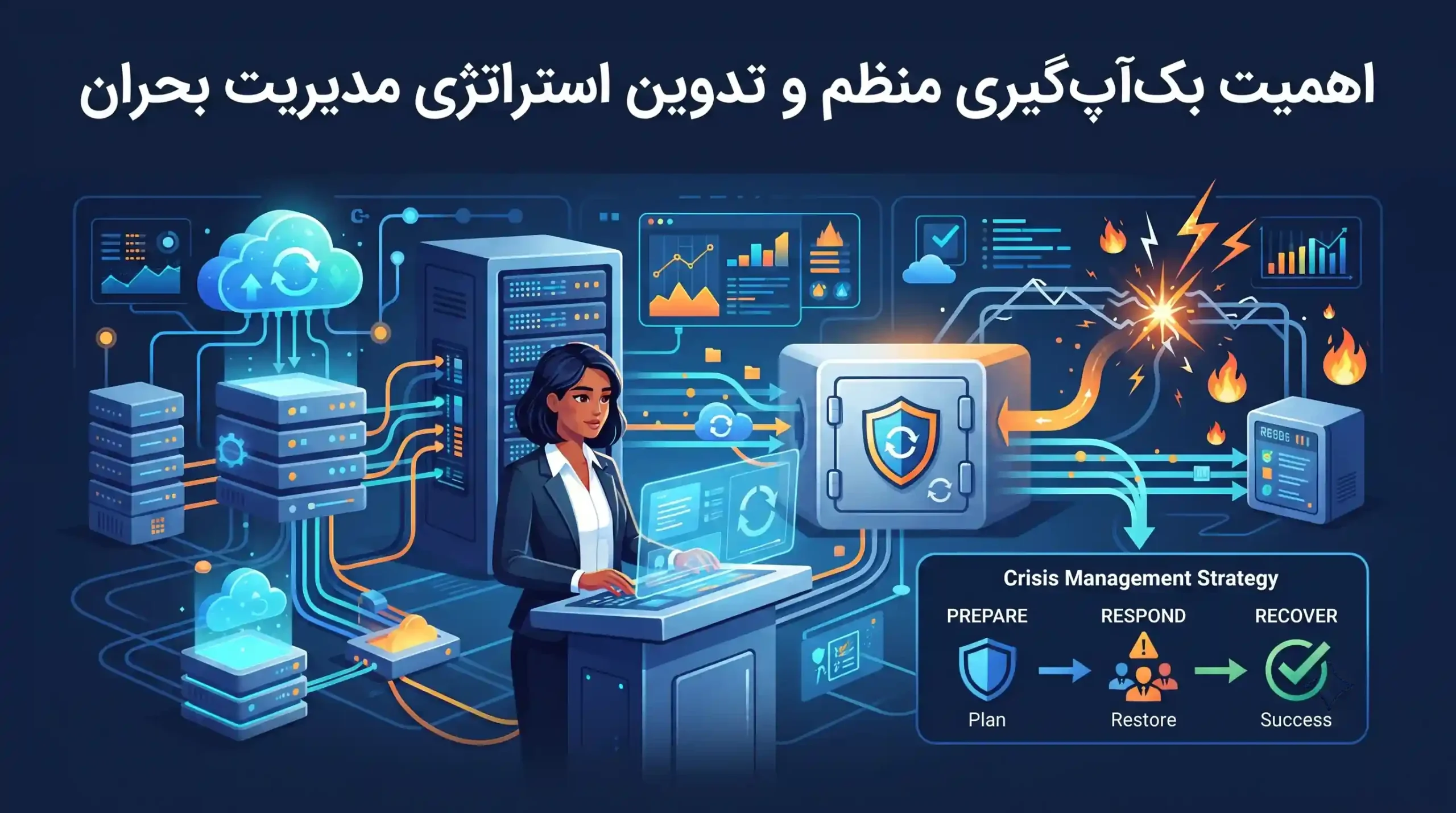 💾 اهمیت بک‌آپ‌گیری منظم و تدوین استراتژی مدیریت بحران