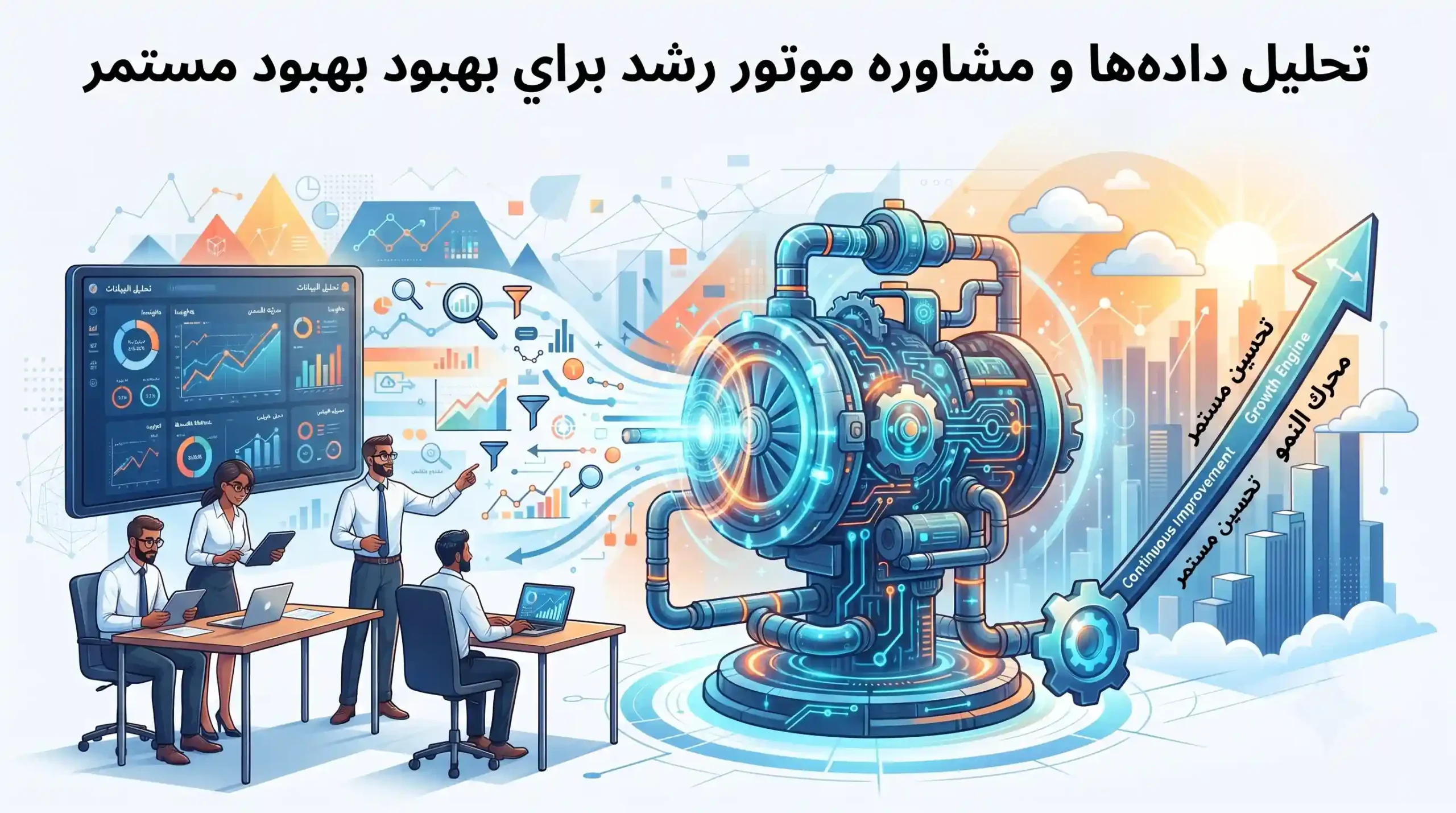 📊 تحلیل دادهها و مشاوره موتور رشد برای بهبود مستمر