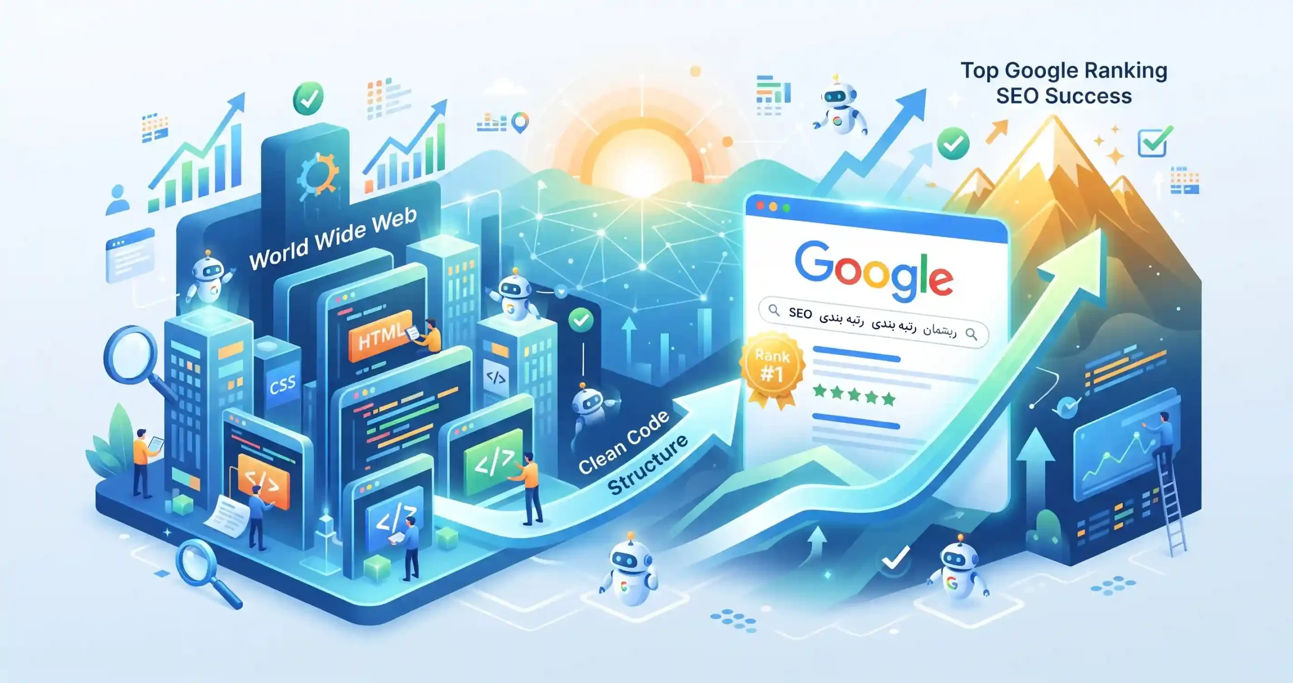 🔍 نقش ساختار کدنویسی تمیز در رتبه‌بندی گوگل و سئو