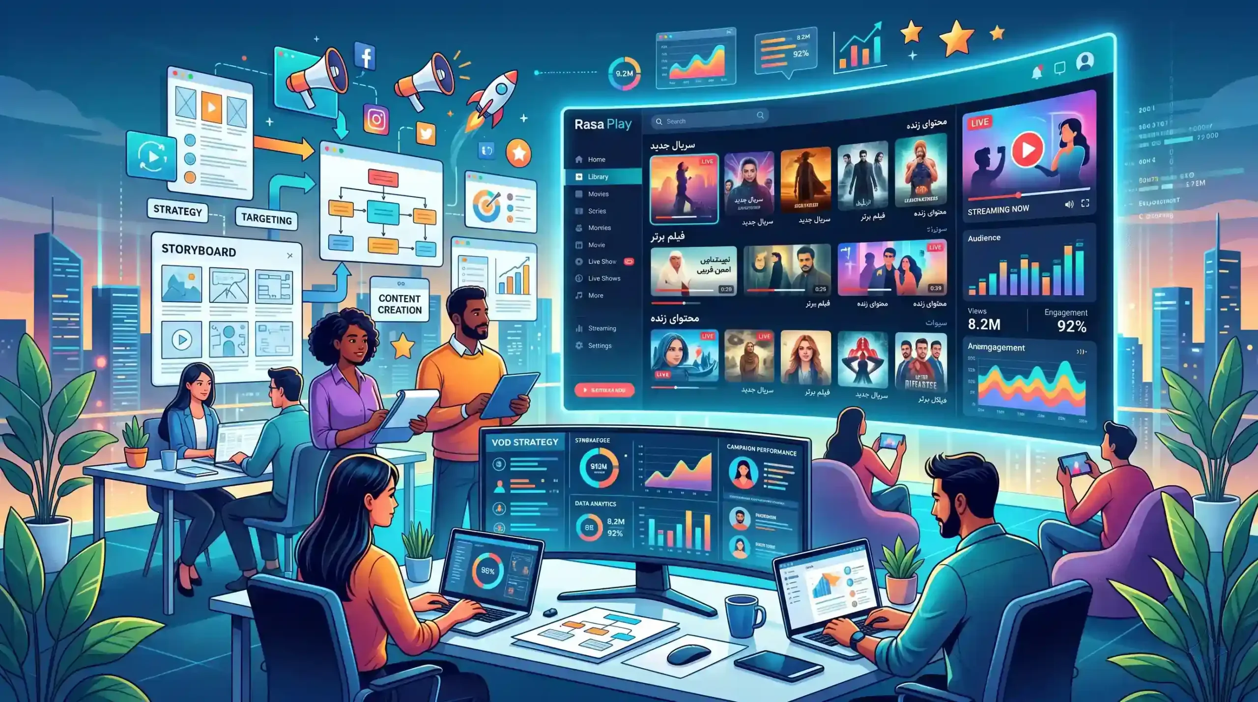🛠️ نقش آژانس رسا وب آفرین در طراحی و اجرای کمپینهای موفق VOD