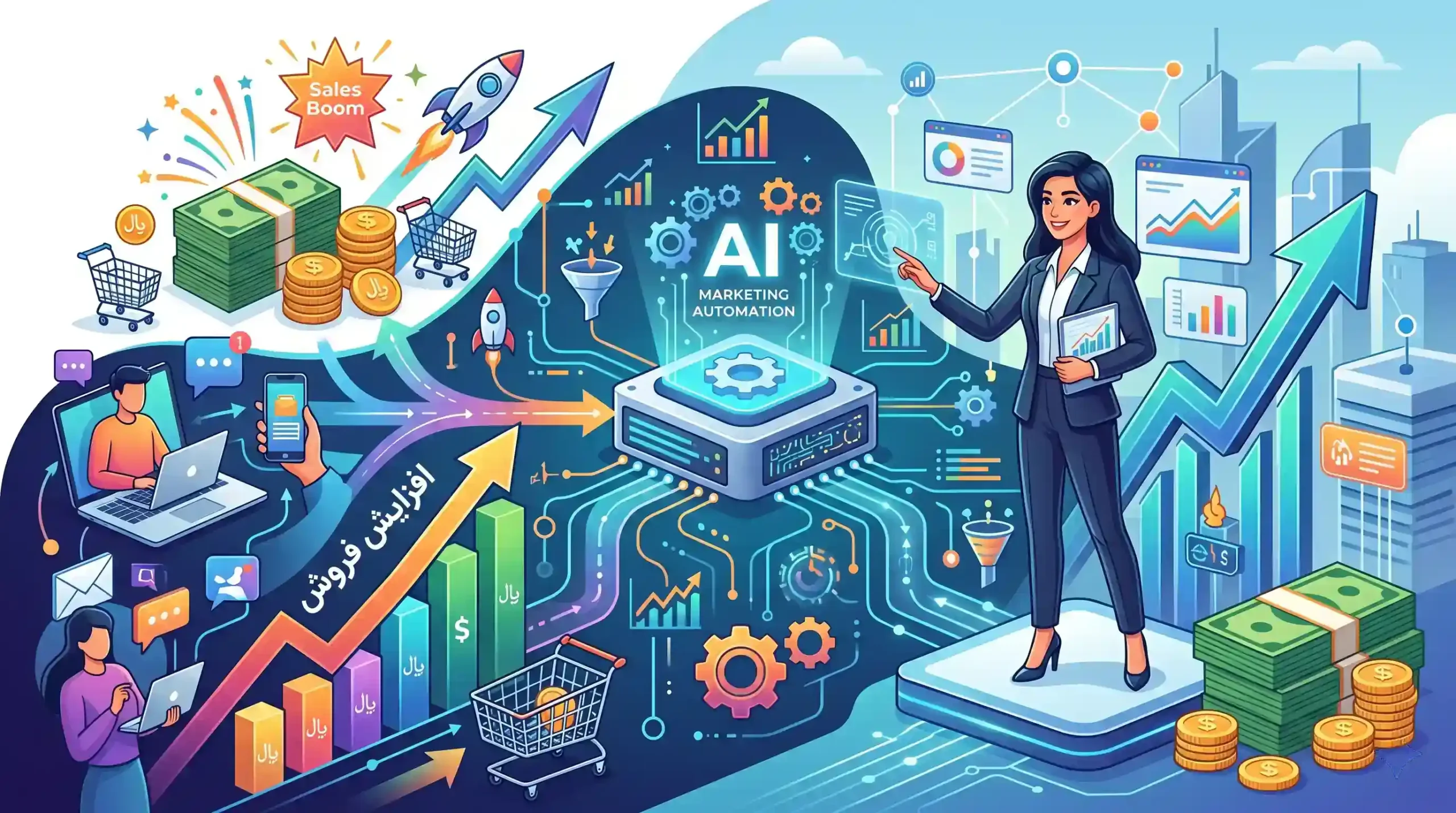 🤖 اتوماسیون بازاریابی و کاربرد هوش مصنوعی در افزایش فروش