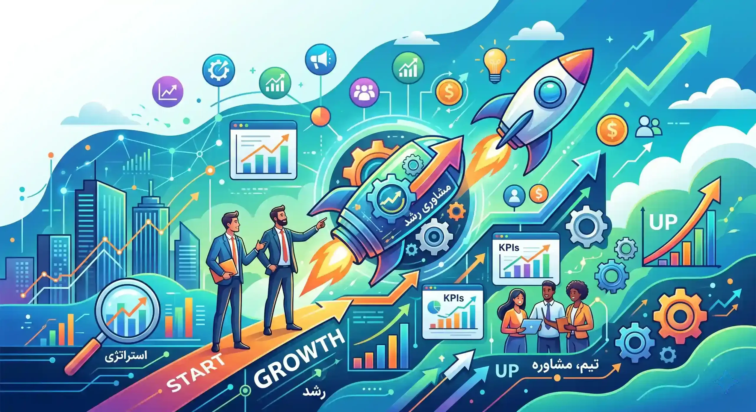 📊 جایگاه مشاوره موتور رشد کسب و کار در استراتژی آنلاین