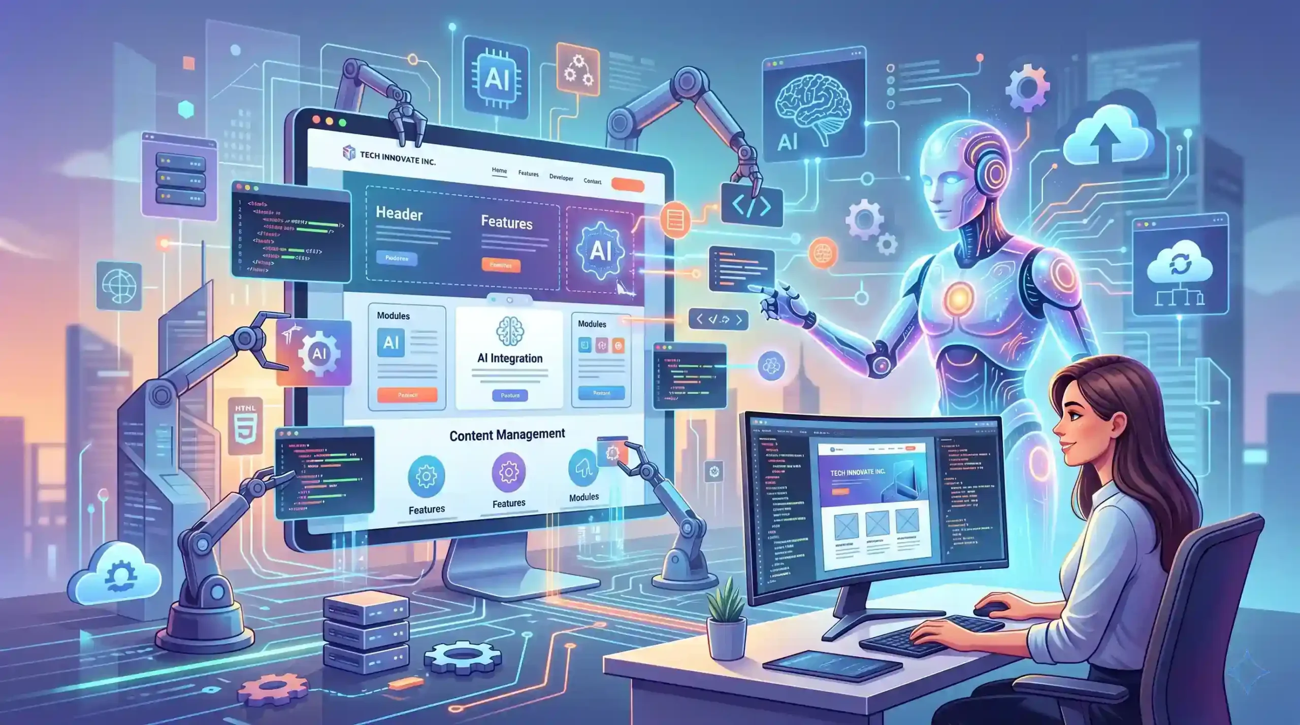 🤖 ادغام هوش مصنوعی و اتوماسیون در توسعه سایت