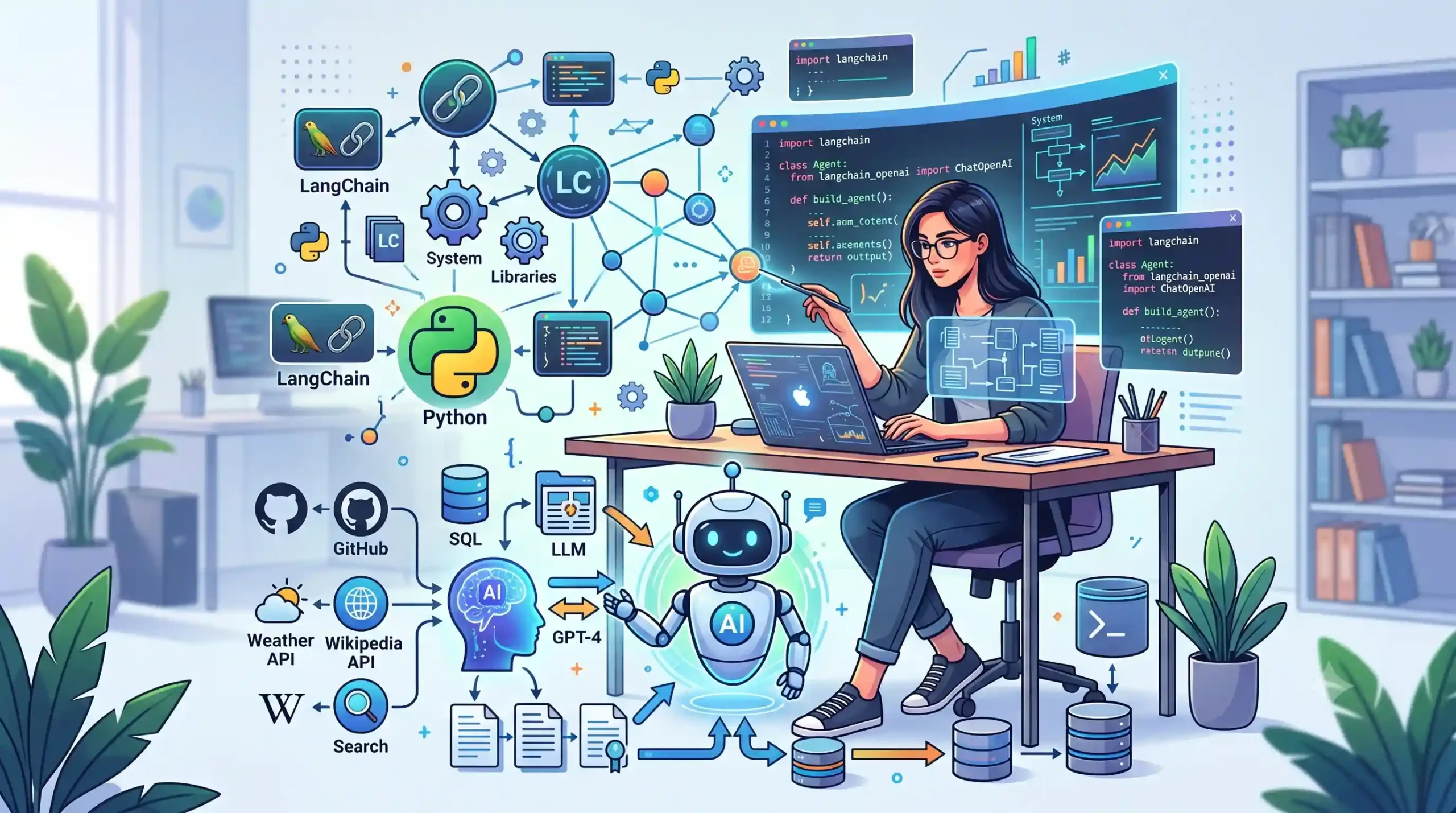 💻 توسعه و برنامهنویسی ایجنتهای پیشرفته با LangChain و Python