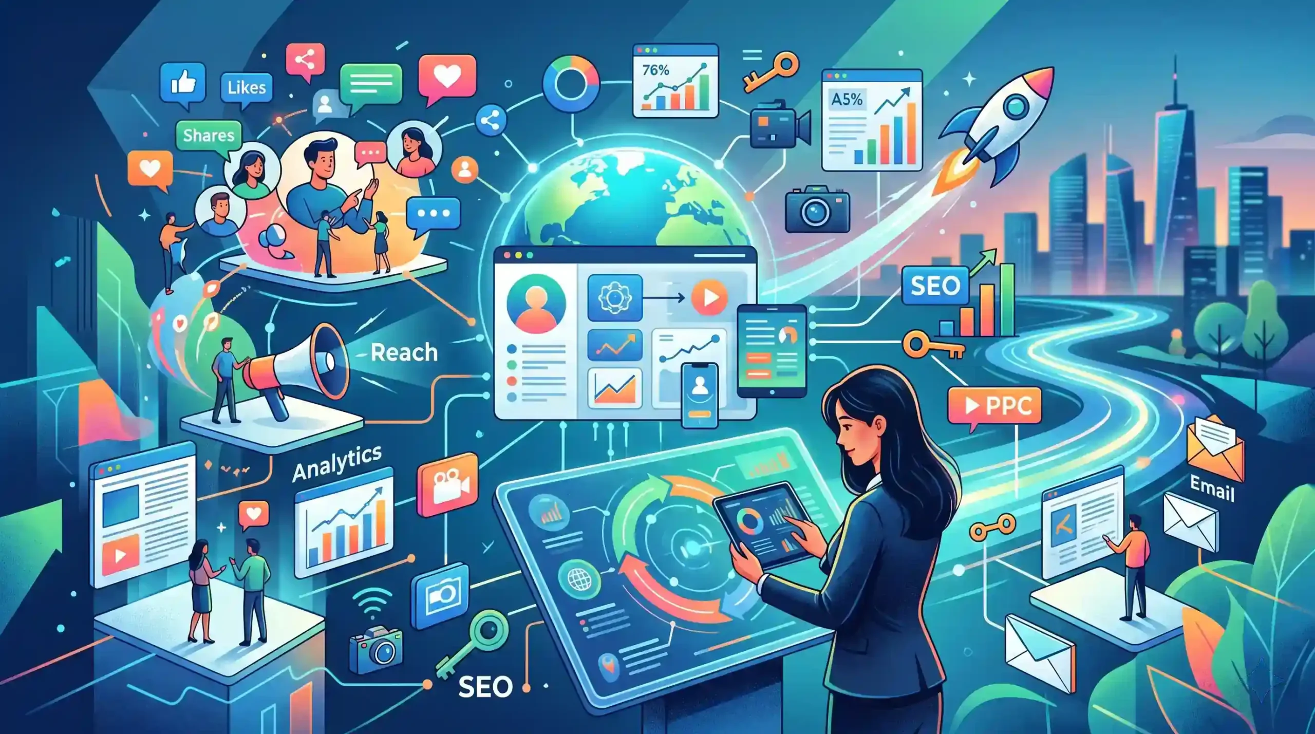 🚀 مقدمهای بر بازاریابی دیجیتال و اهمیت شبکههای اجتماعی