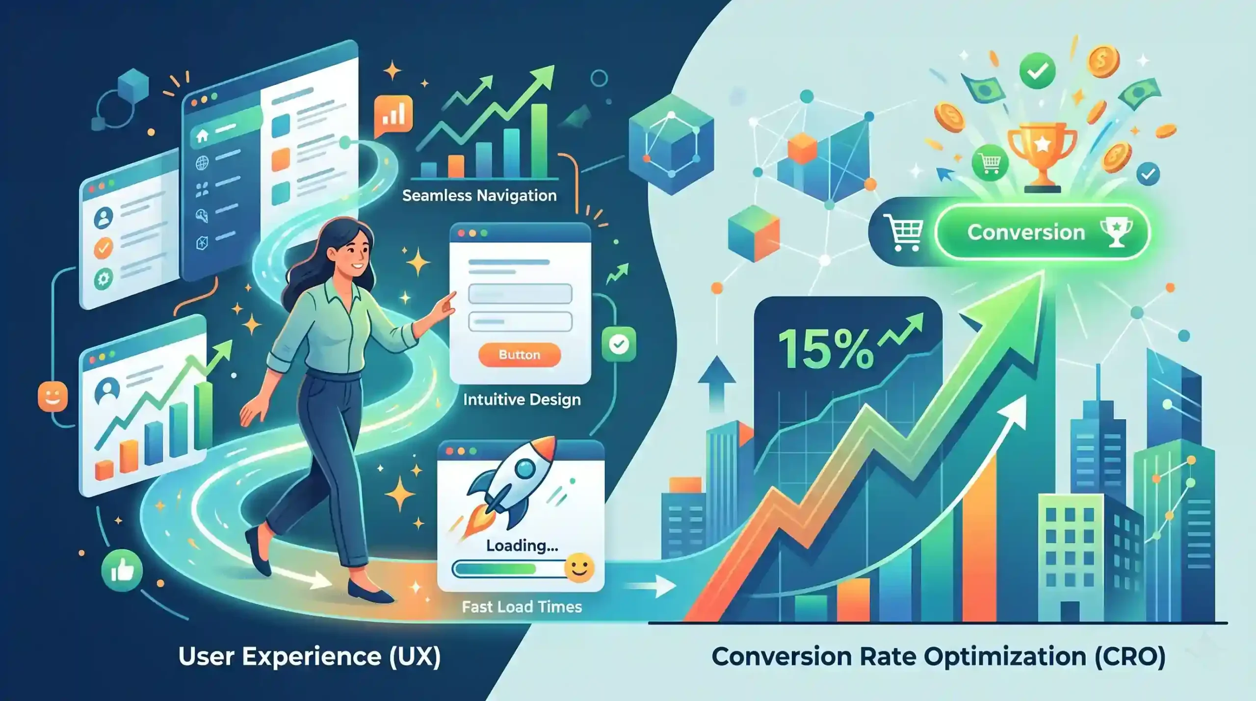 📈 تاثیر مستقیم تجربه کاربری بر بهینهسازی نرخ تبدیل
