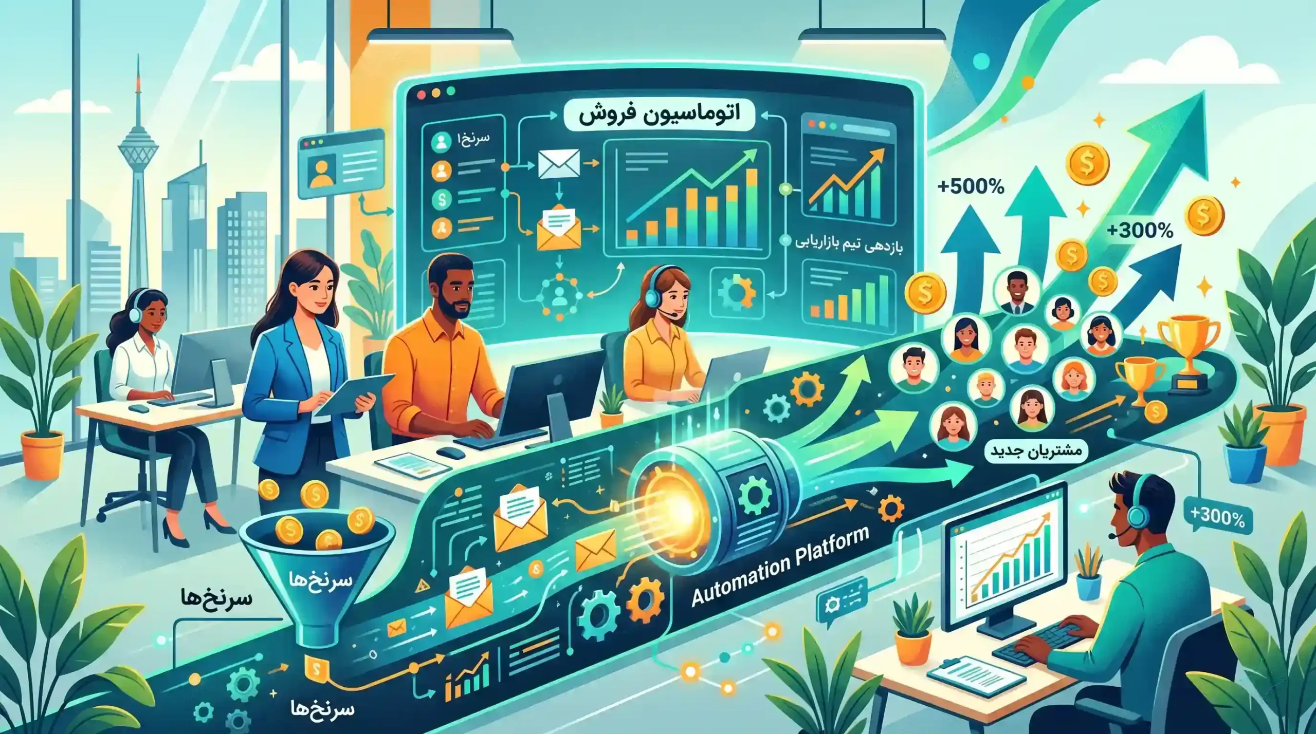 🚀 چگونه اتوماسیون فروش بازدهی تیمهای بازاریابی را چند برابر میکند