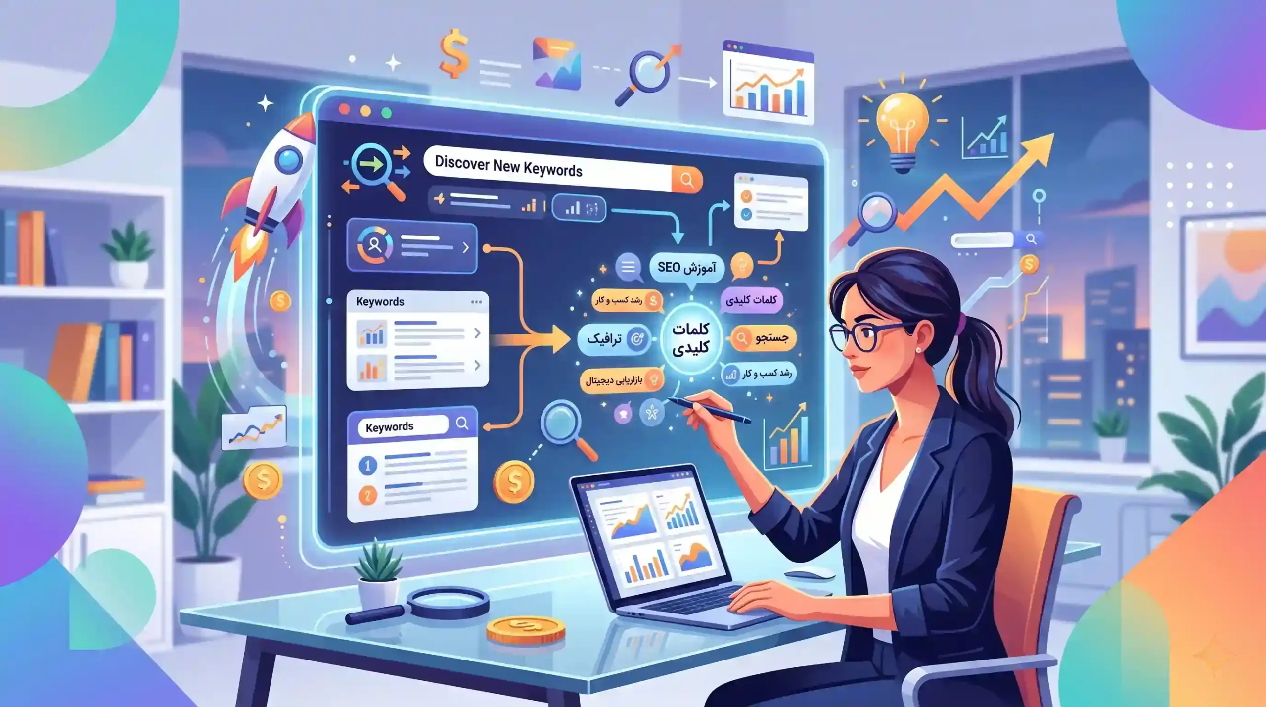 🔍 آموزش گام به گام کار با بخش Discover New Keywords