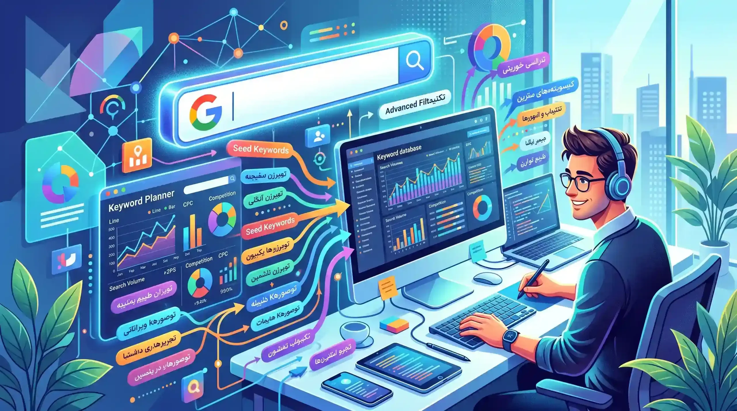 🧠 تکنیک‌های پیشرفته در تحقیق کلمات کلیدی با گوگل کیورد ریسرچ
