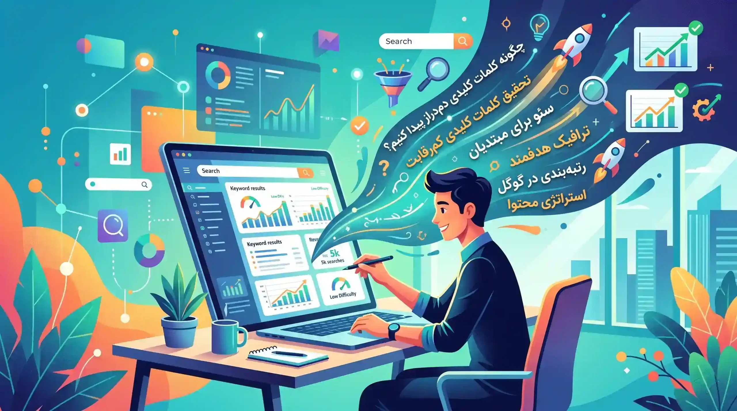 💡 پیدا کردن کلمات کلیدی طولانی و کم رقابت