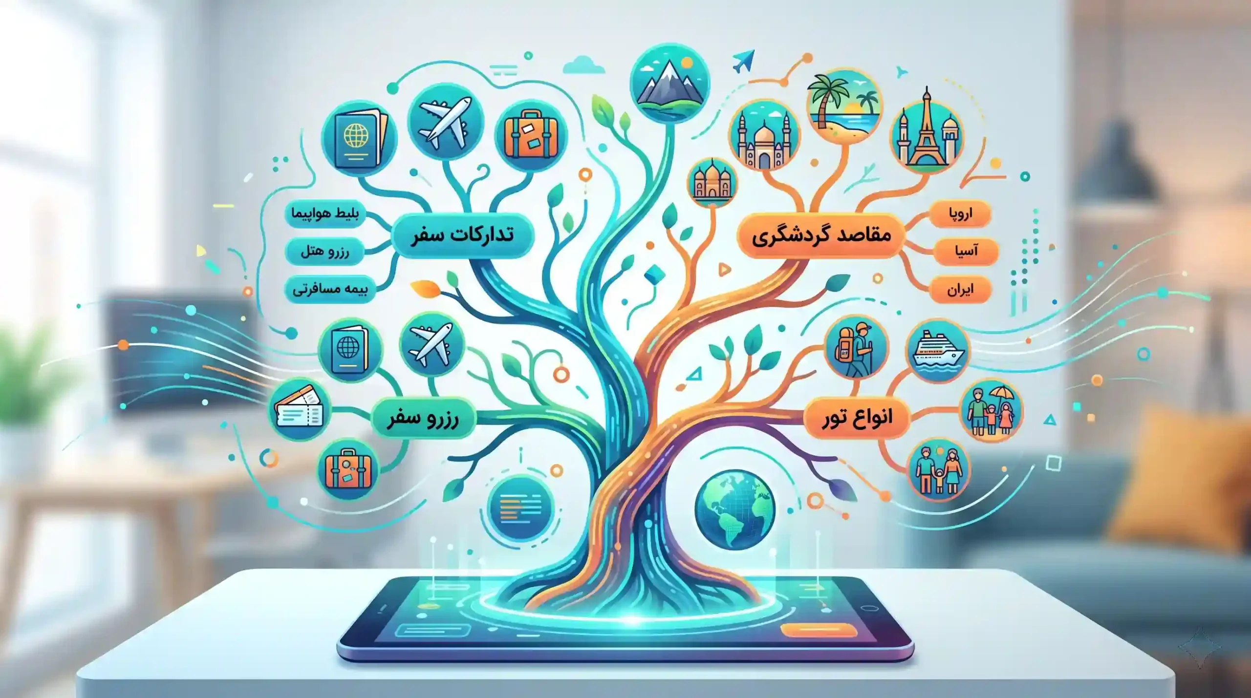 🧠 خوشهبندی کلمات کلیدی و ساختار درختی سایت مسافرتی