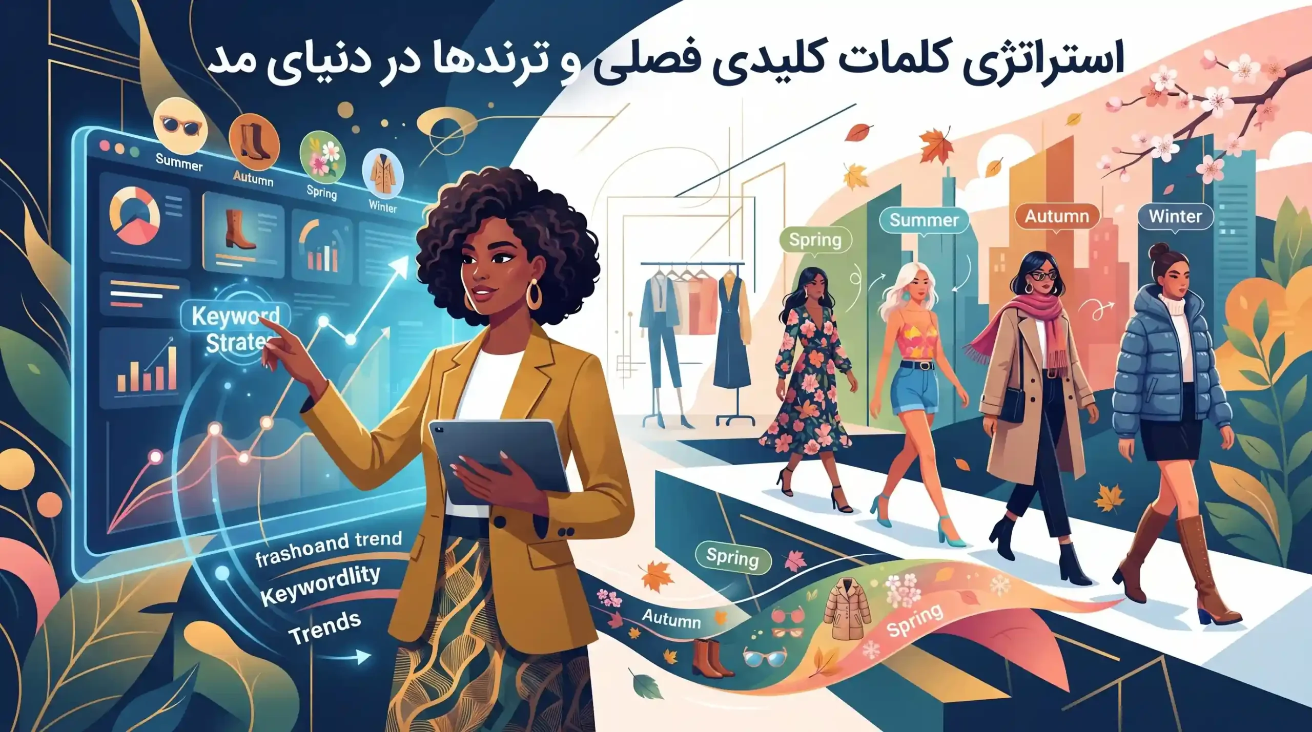 ❄️ استراتژی کلمات کلیدی فصلی و ترندها در دنیای مد