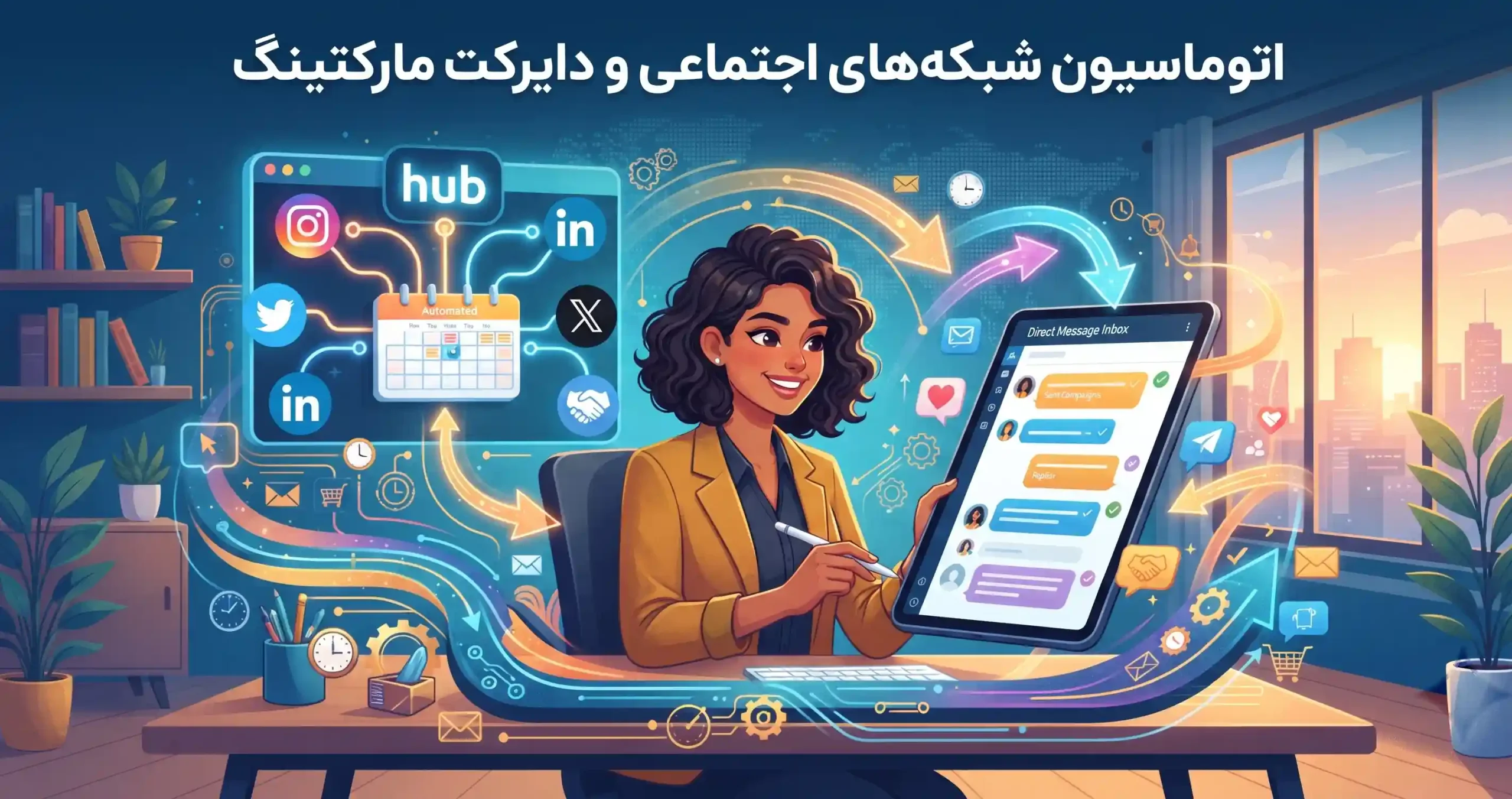 📱 اتوماسیون شبکههای اجتماعی و دایرکت مارکتینگ