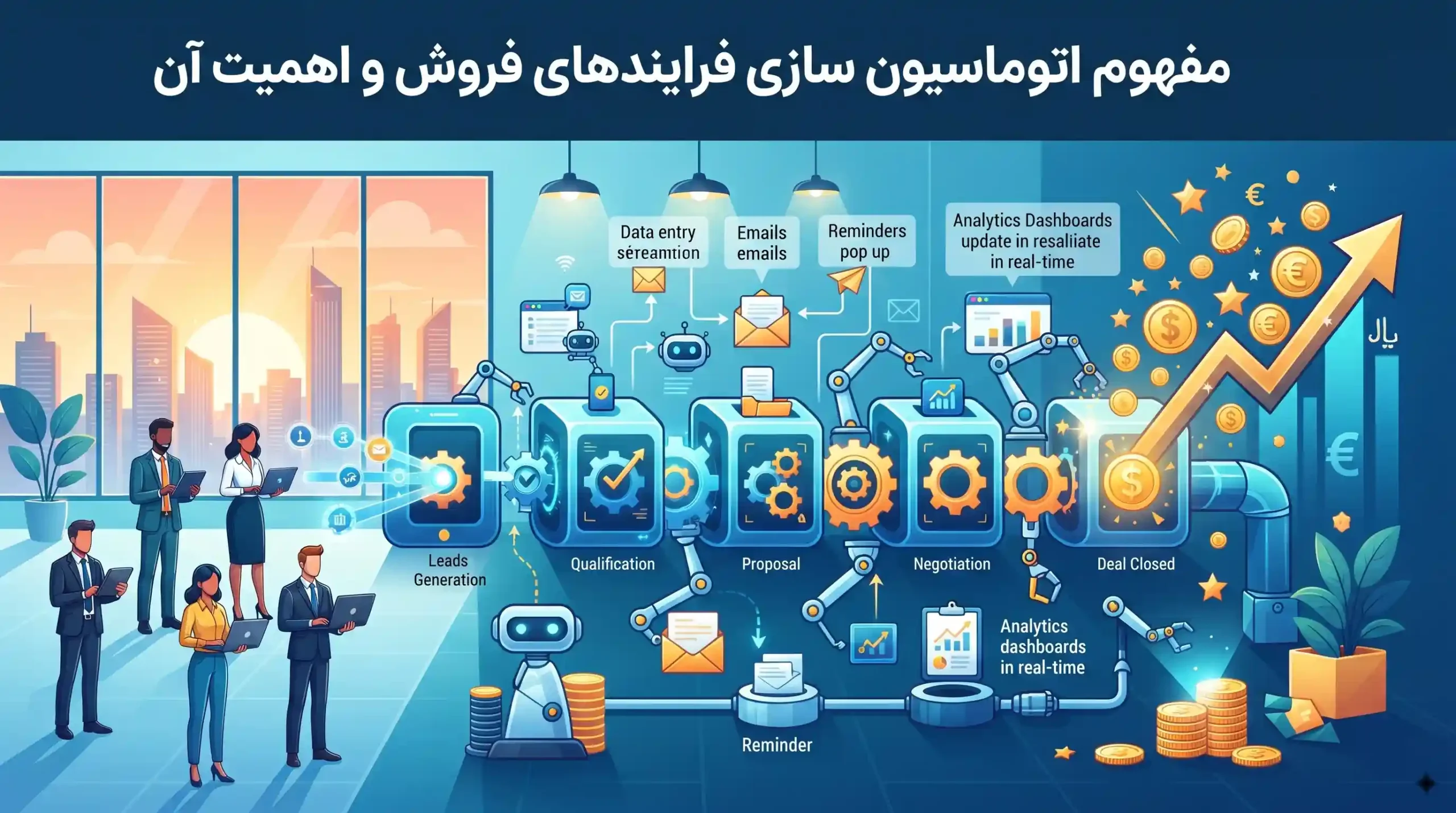 🎯 مفهوم اتوماسیون سازی فرایندهای فروش و اهمیت آن