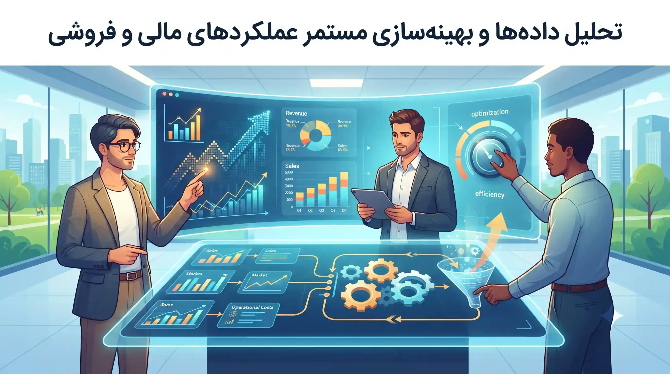 📊 تحلیل دادهها و بهینهسازی مستمر عملکردهای مالی و فروشی
