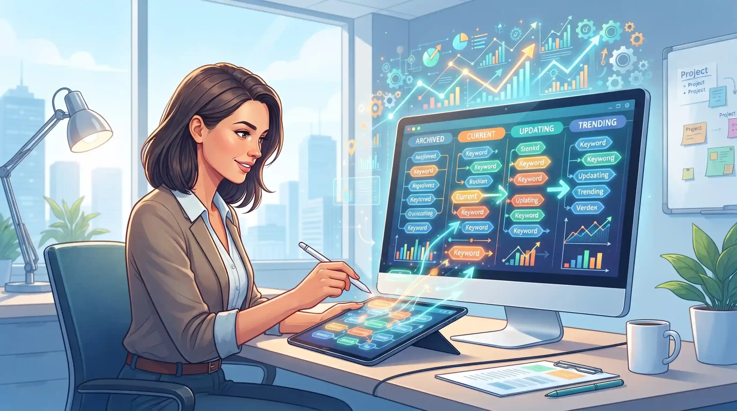 📈 ارزیابی مداوم و بهروزرسانی لیست کلمات کلیدی برای حفظ برتری