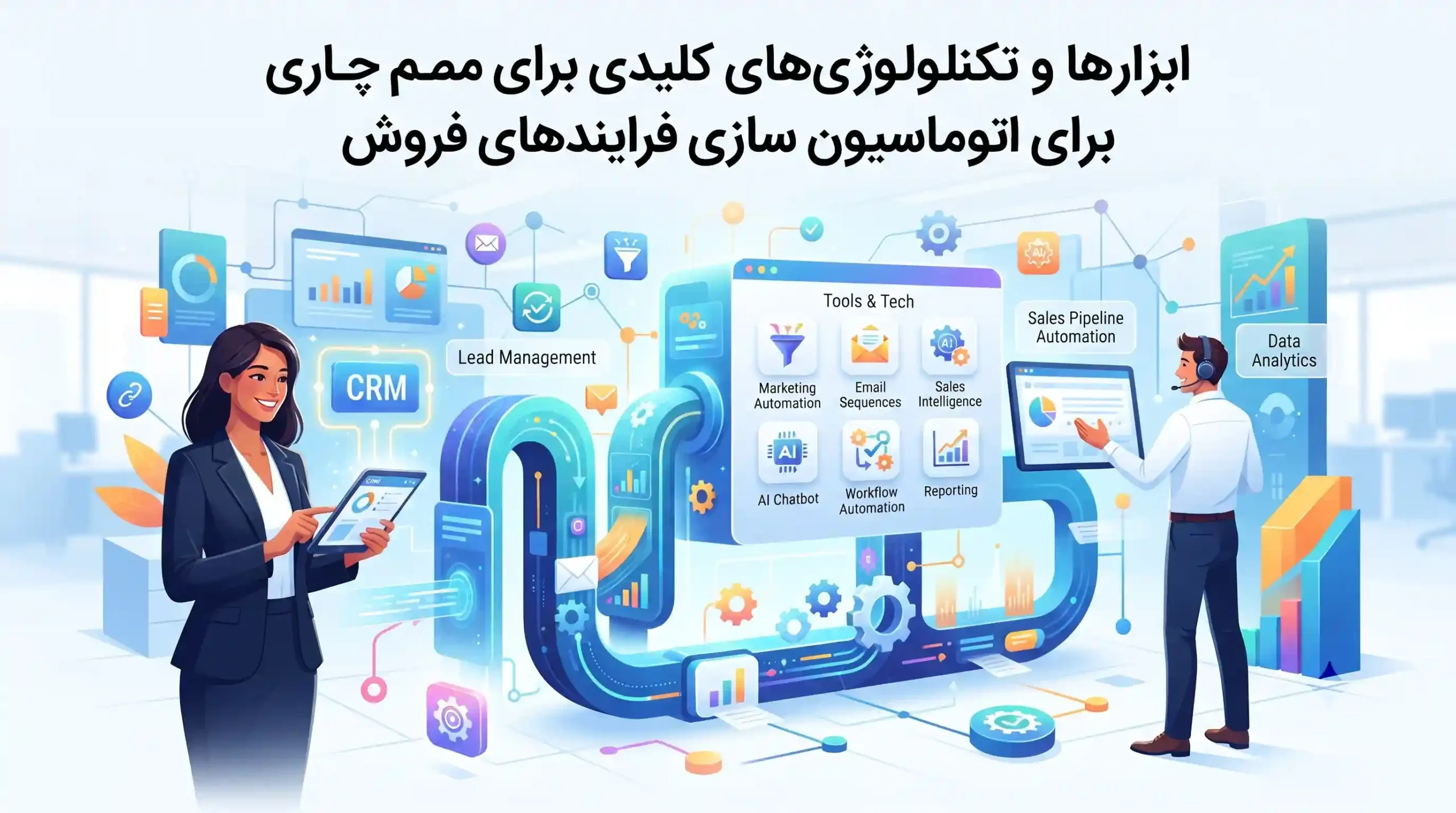 🛠️ ابزارها و تکنولوژی‌های کلیدی برای اتوماسیون سازی فرایندهای فروش