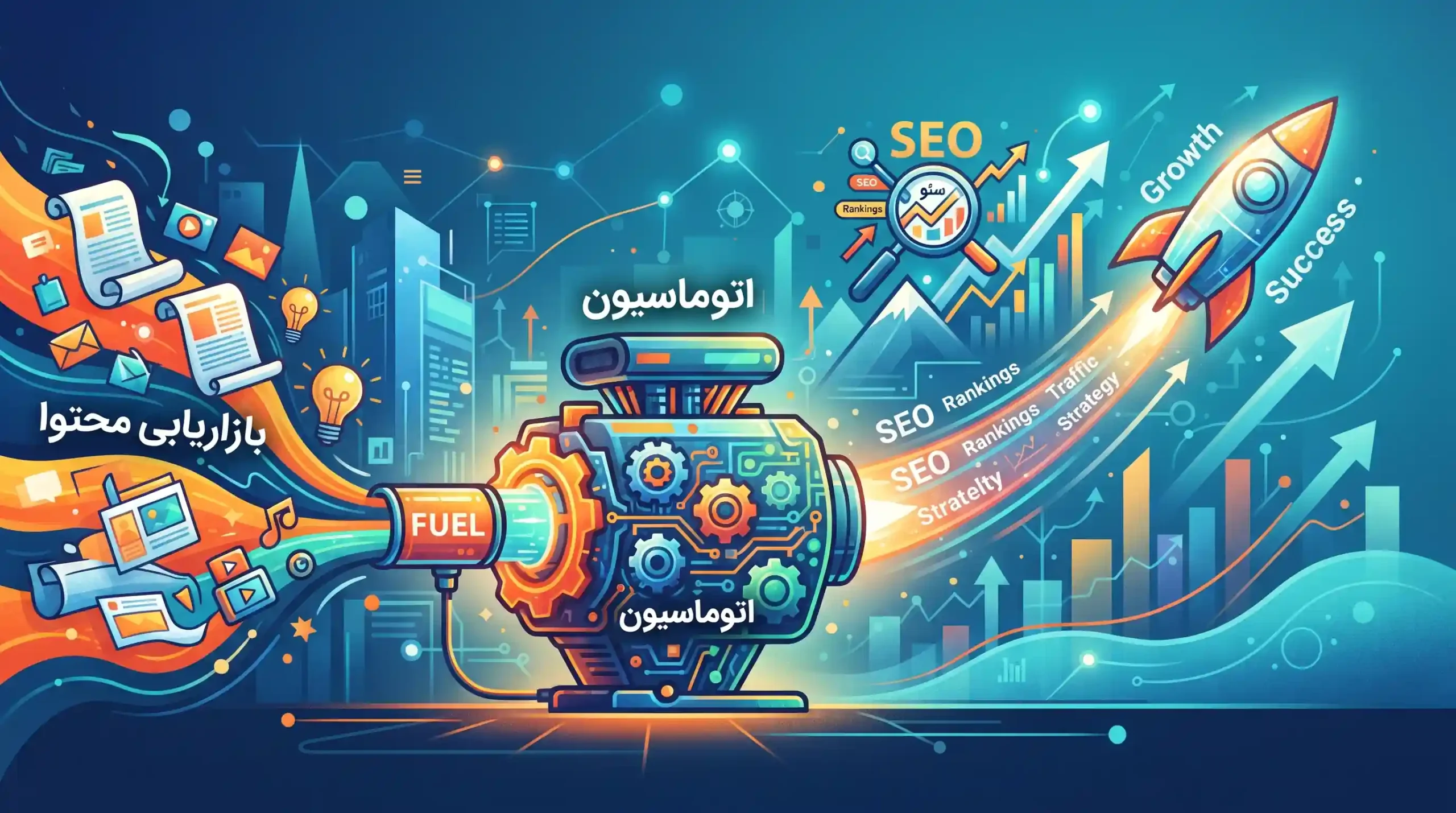 📈 بازاریابی محتوا و سئو؛ سوخت موتور اتوماسیون