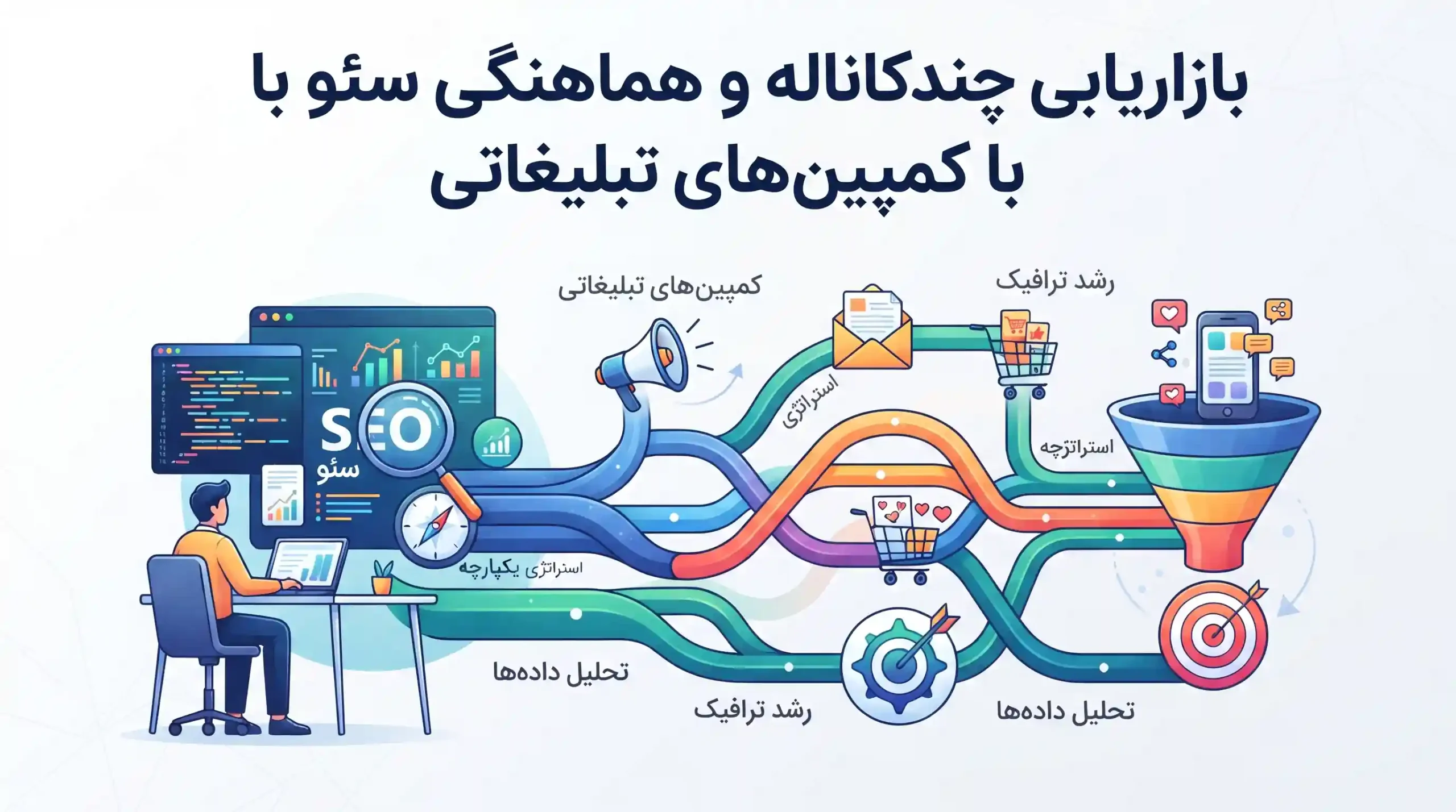 🔗 بازاریابی چندکاناله و هماهنگی سئو با کمپین‌های تبلیغاتی