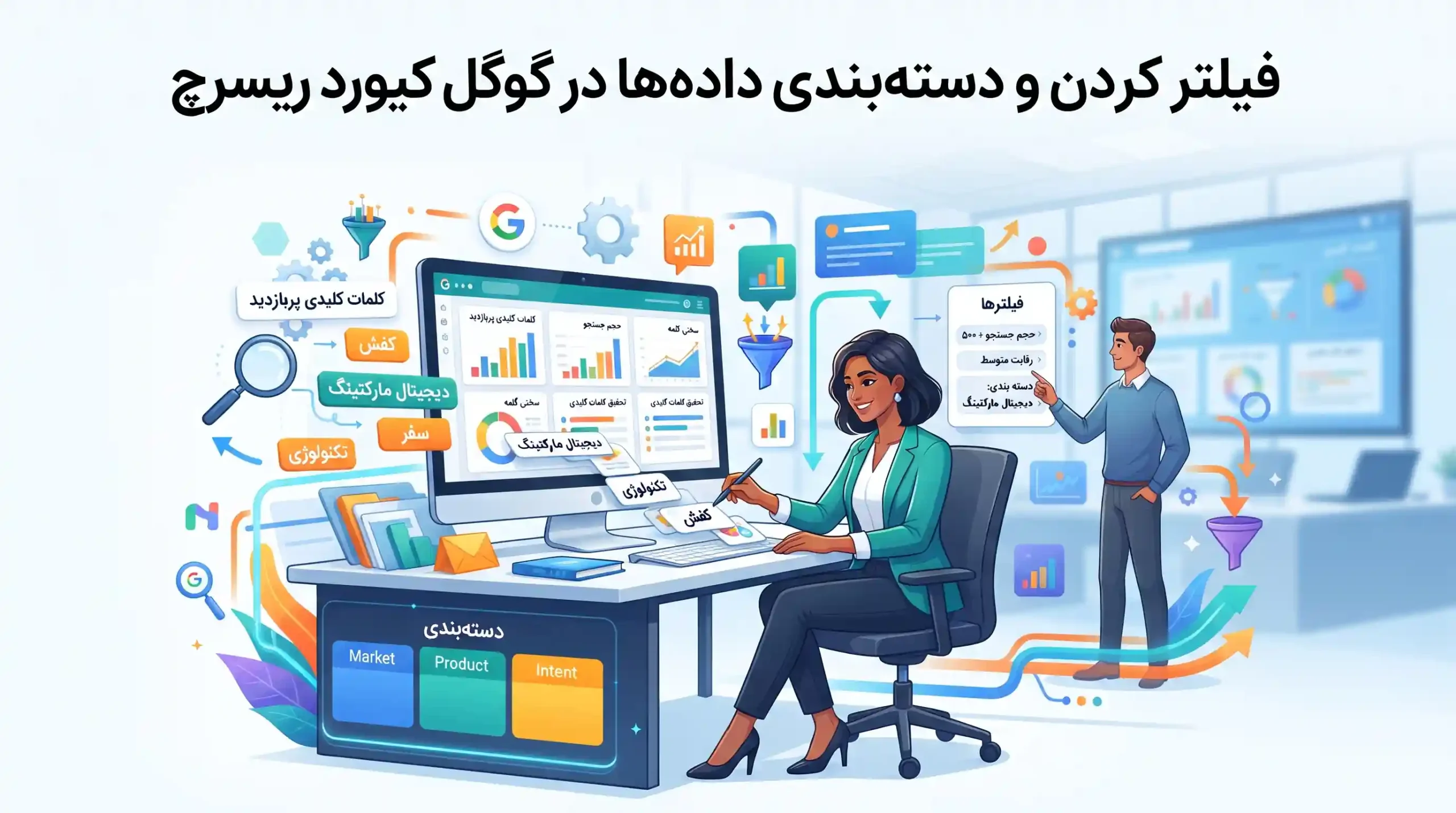 ⚙️ فیلتر کردن و دستهبندی دادهها در گوگل کیورد ریسرچ