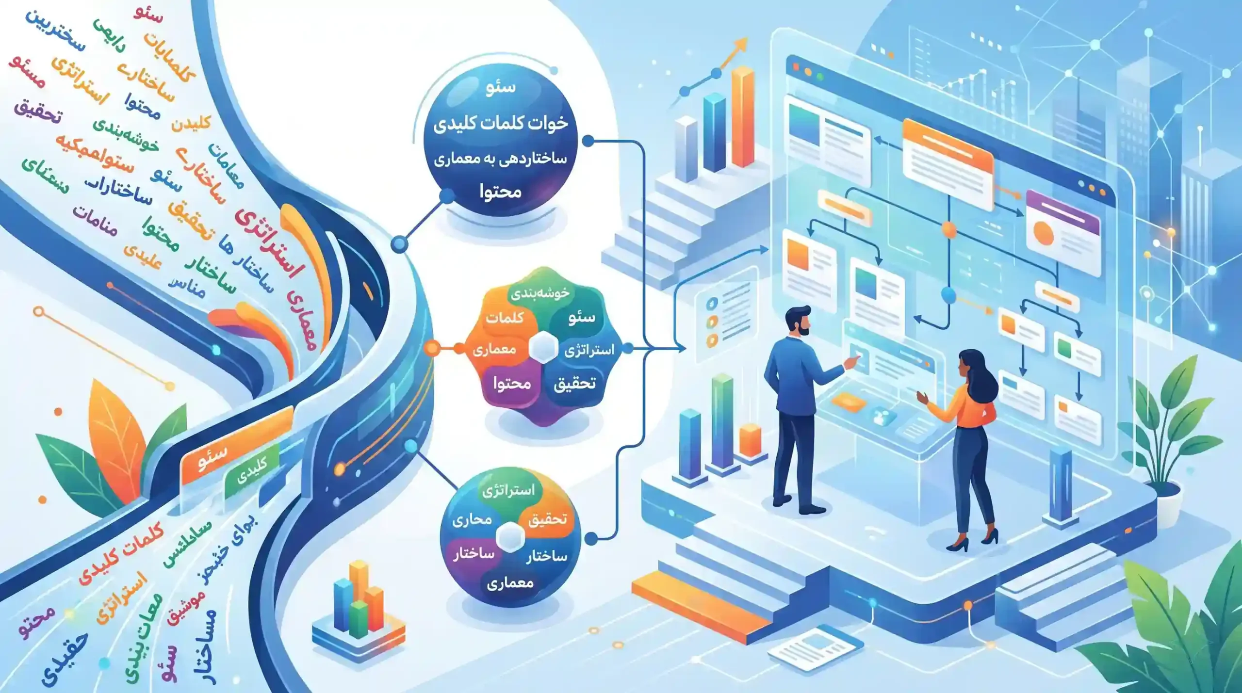 🎯 خوشهبندی کلمات کلیدی و ساختاردهی به معماری محتوا