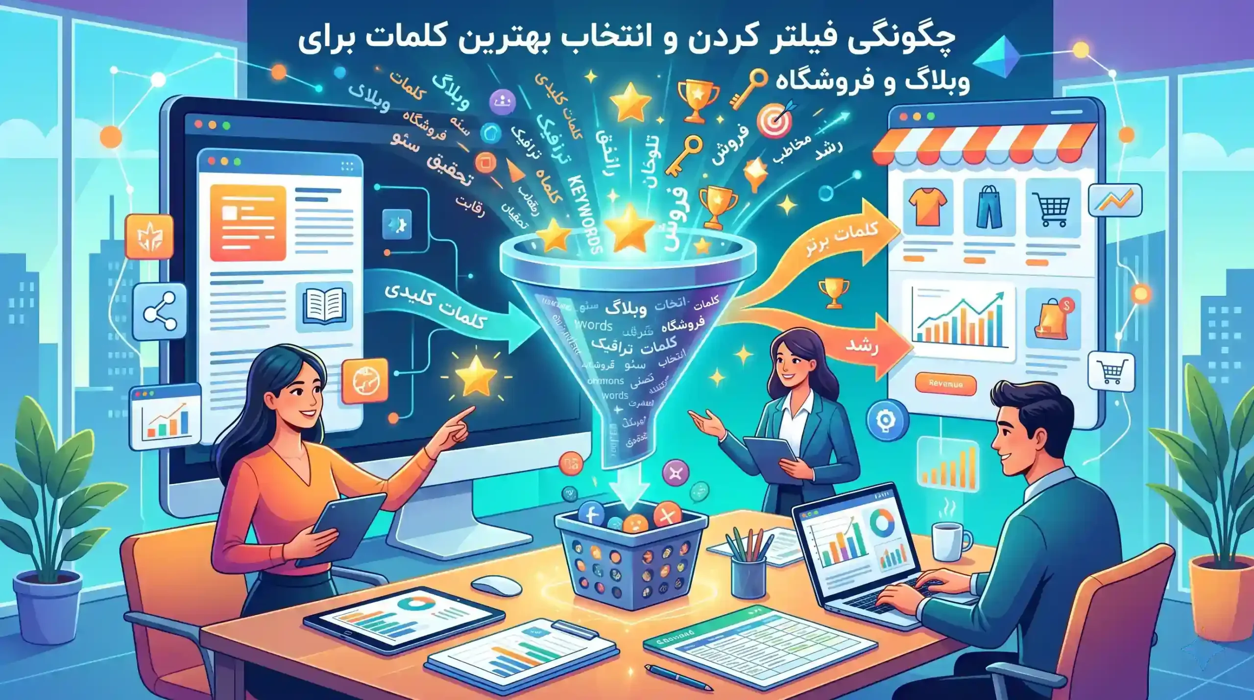 🎯 چگونگی فیلتر کردن و انتخاب بهترین کلمات برای وبلاگ و فروشگاه
