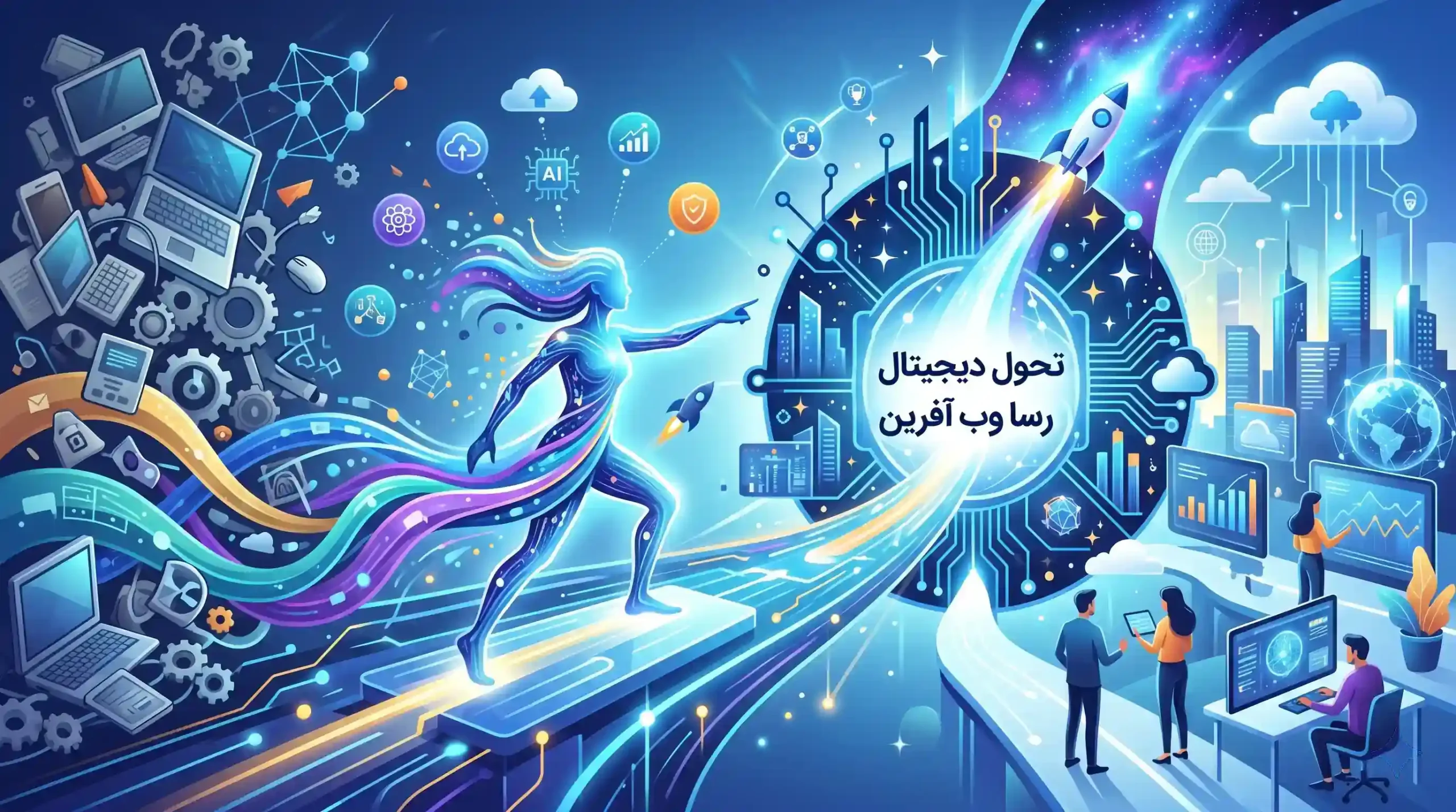 🔮 آینده تحول دیجیتال با خدمات اختصاصی رسا وب آفرین