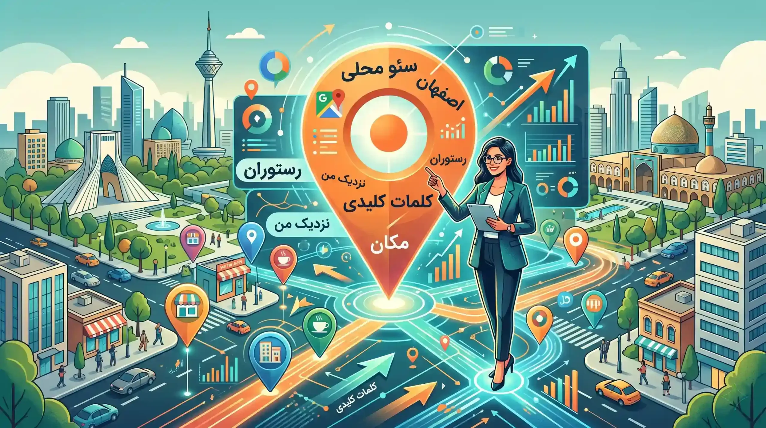 🗺️ تمرکز بر سئو محلی و کلمات کلیدی مبتنی بر جغرافیا