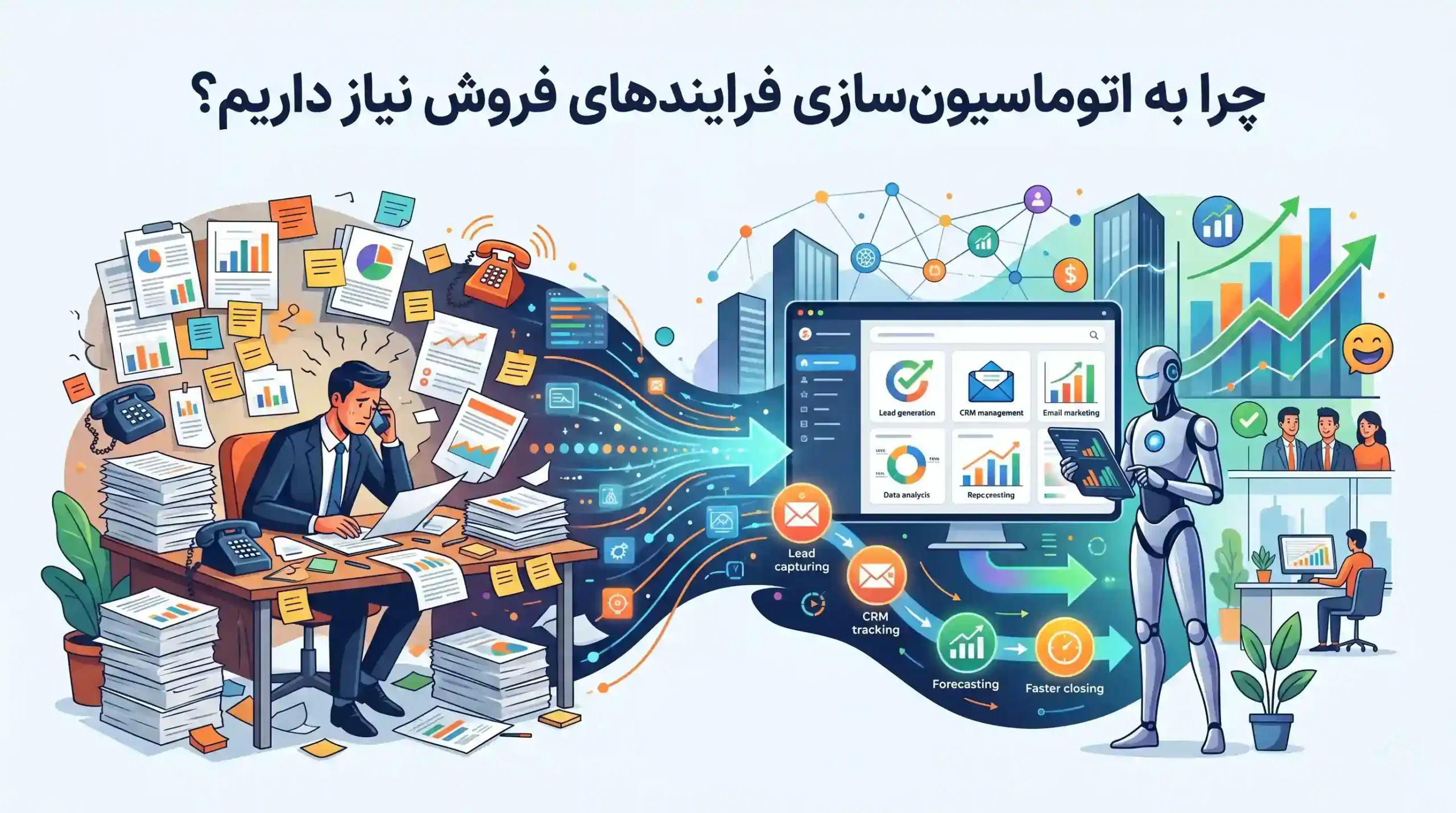🔍 چرا به اتوماسیون سازی فرایندهای فروش نیاز داریم؟