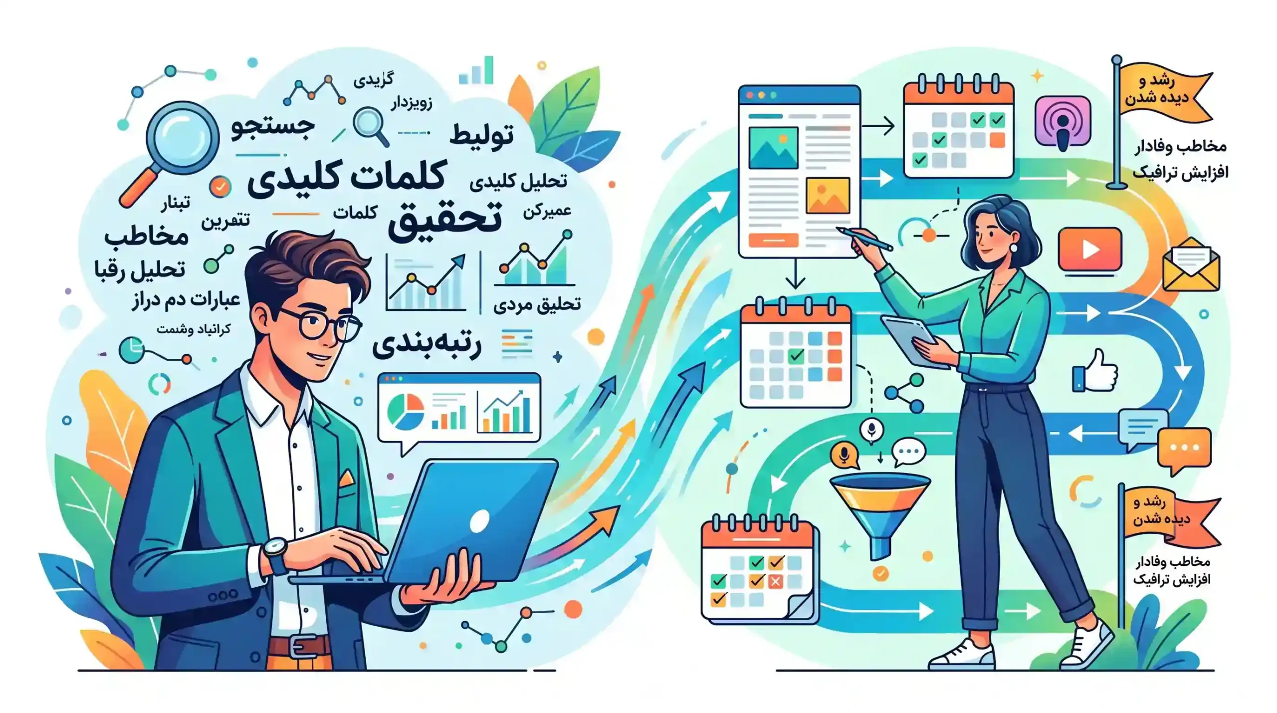 📈 پیوند تحقیق کلمات کلیدی با استراتژی بازاریابی محتوا