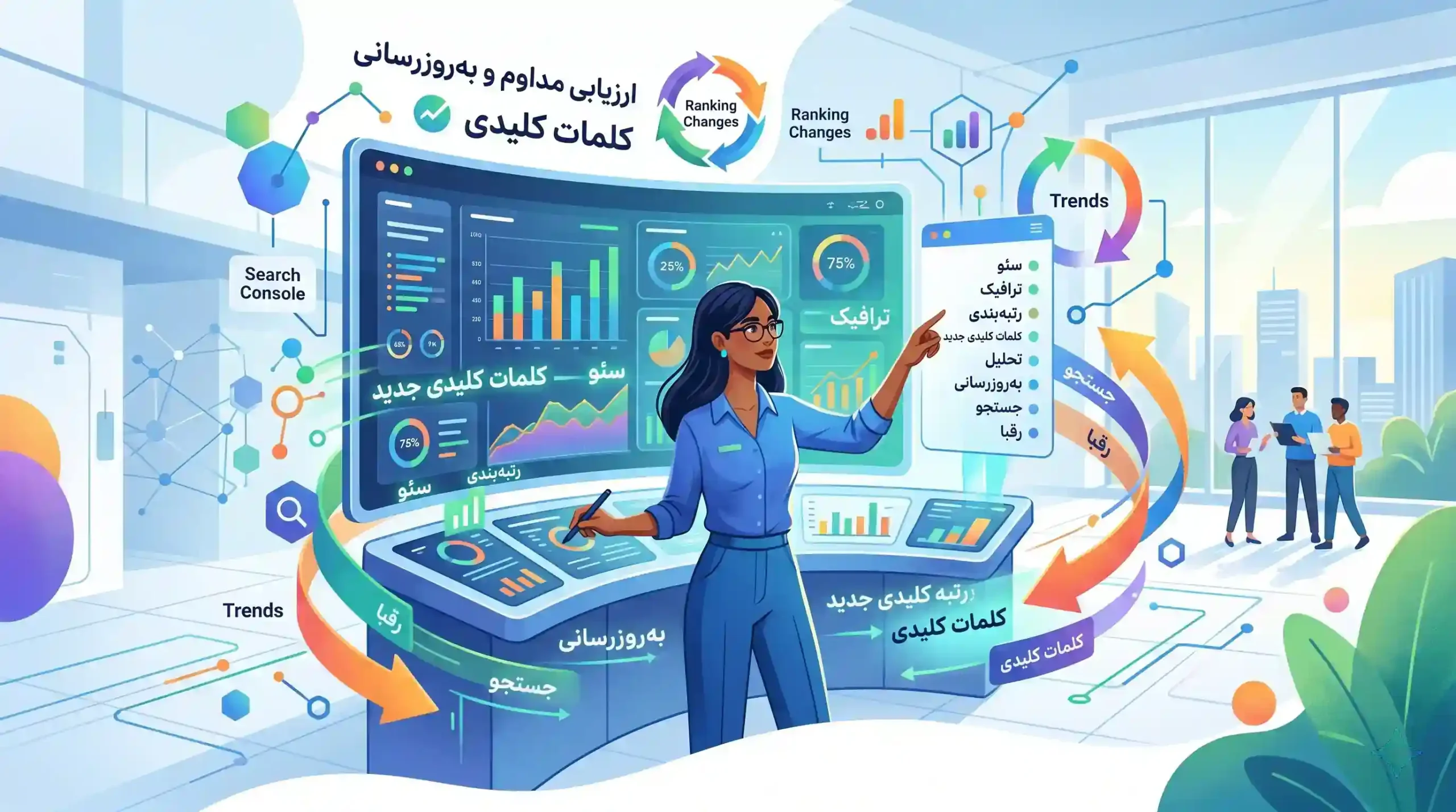 📈 ارزیابی مداوم و به‌روزرسانی کلمات کلیدی