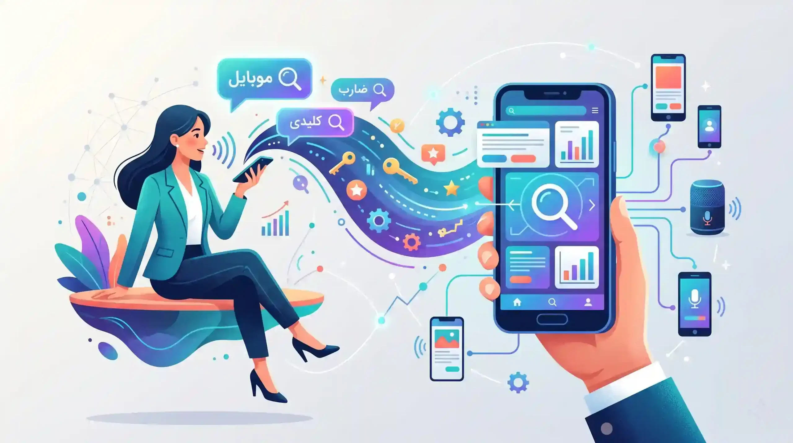 📱 بهینهسازی کلمات کلیدی برای جستجوی صوتی و موبایل