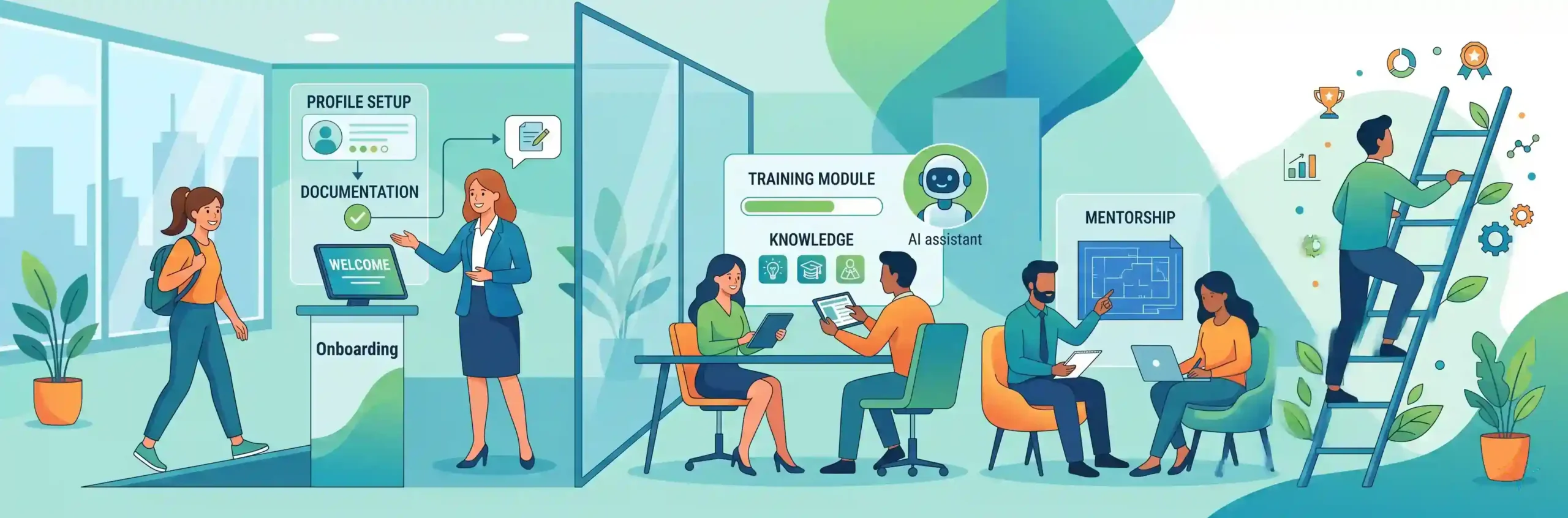 🤝 تسهیل فرآیند Onboarding و آموزش نیروهای جدید