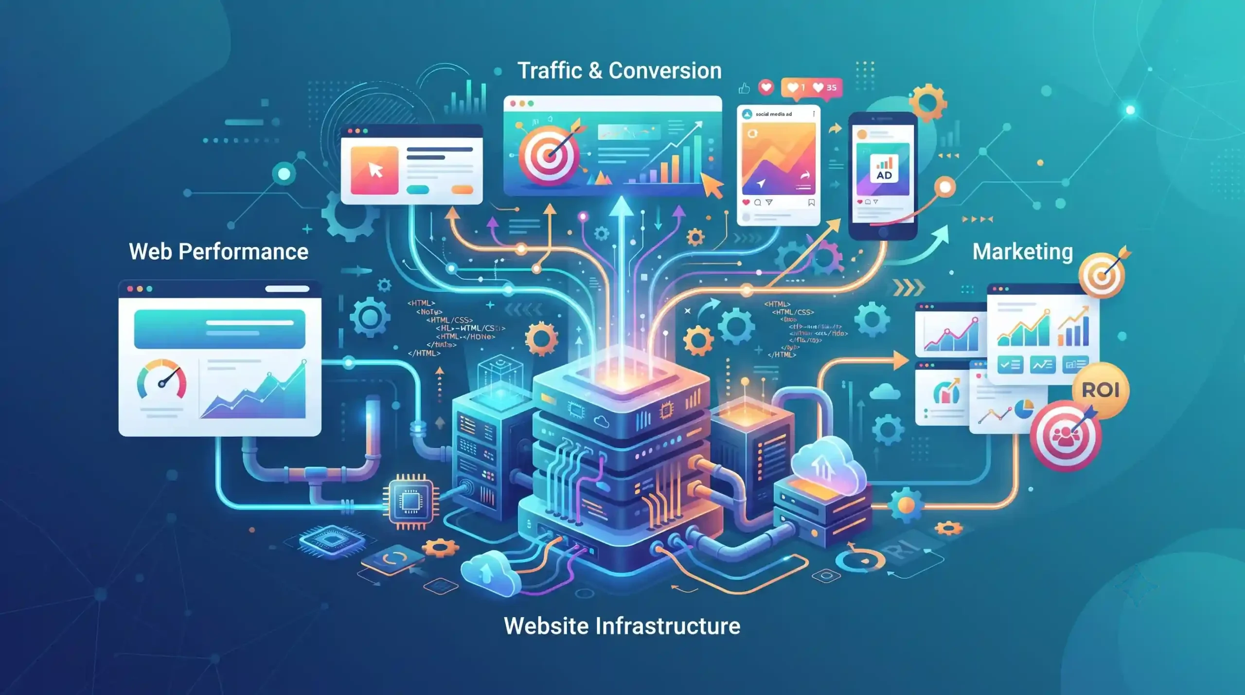 💻 تاثیر زیرساخت فنی وب سایت بر کمپین های تبلیغاتی
