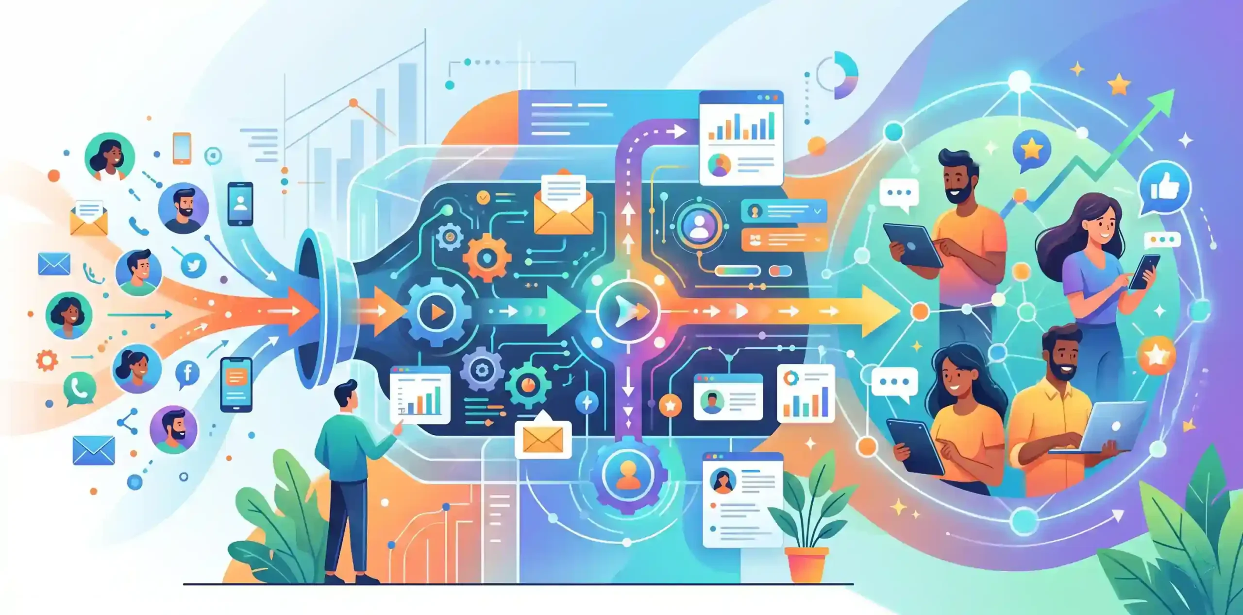 📈 مدیریت سرنخ‌ها و پرورش خودکار مخاطبان هدف
