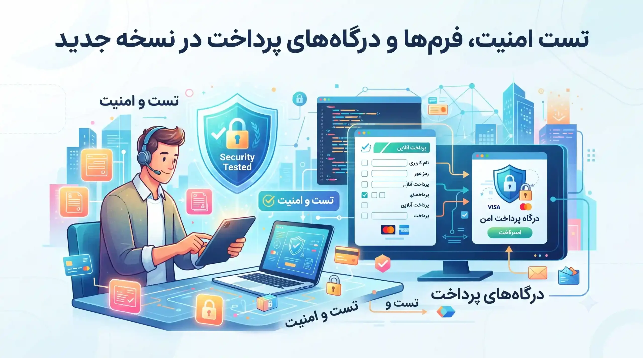 🔒 تست امنیت، فرمها و درگاههای پرداخت در نسخه جدید