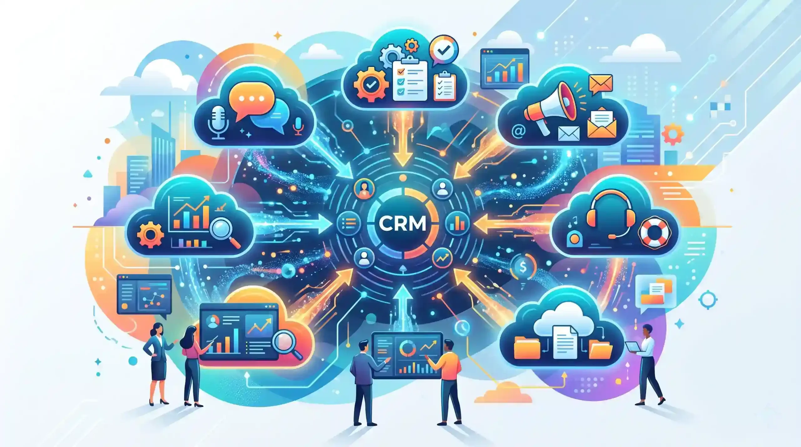 📈 مزایای کلیدی ادغام ابزارهای ابری با سیستم‌های CRM